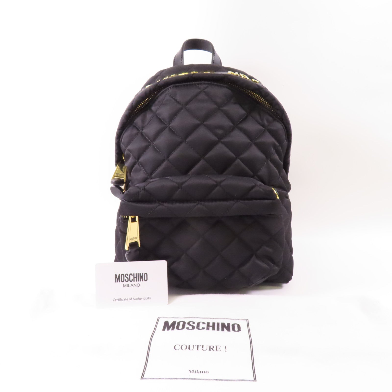 MOSCHINO 尼龍Backpack金扣背包