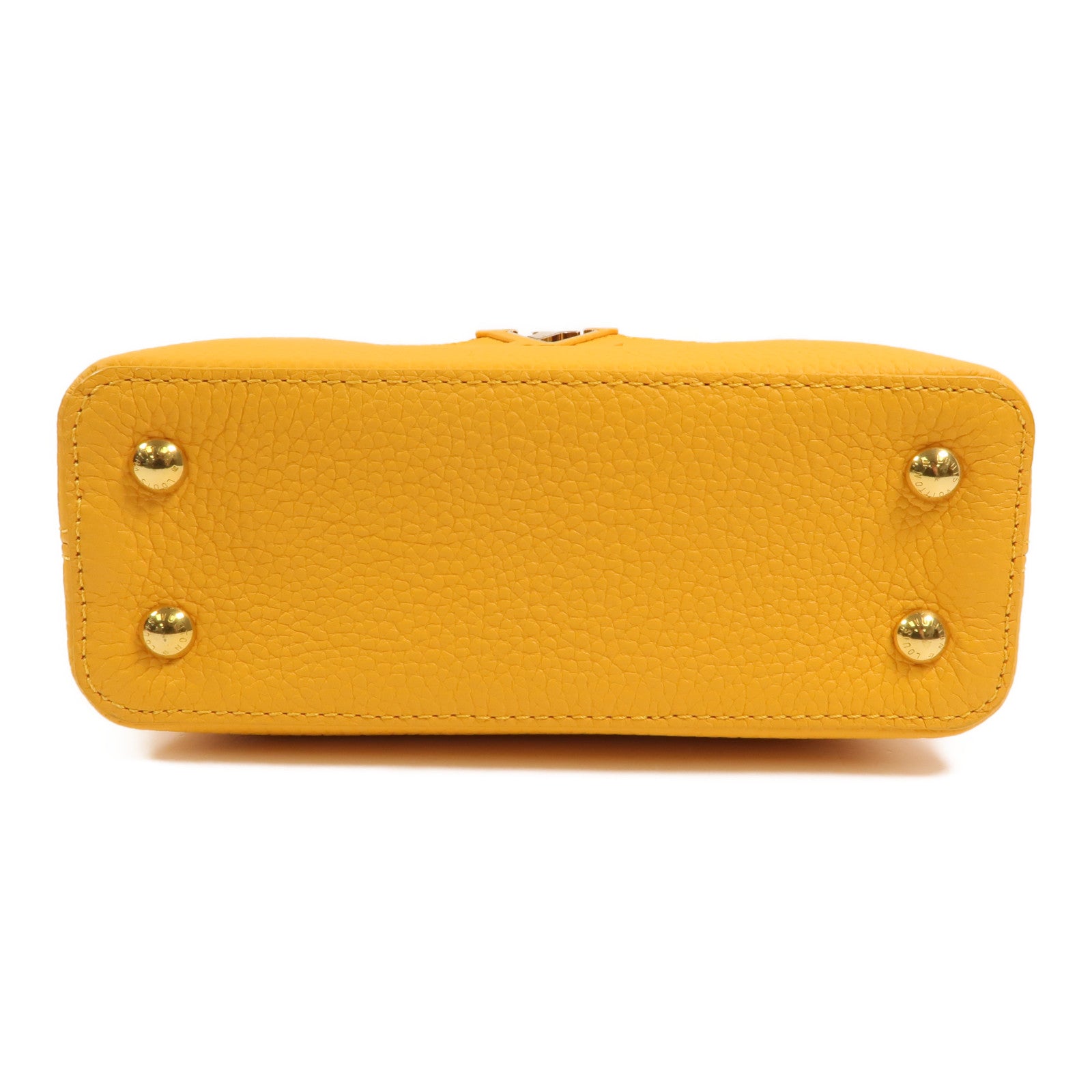 LOUIS VUITTON Taurillon皮革Capucines Mini手挽肩背兩用袋