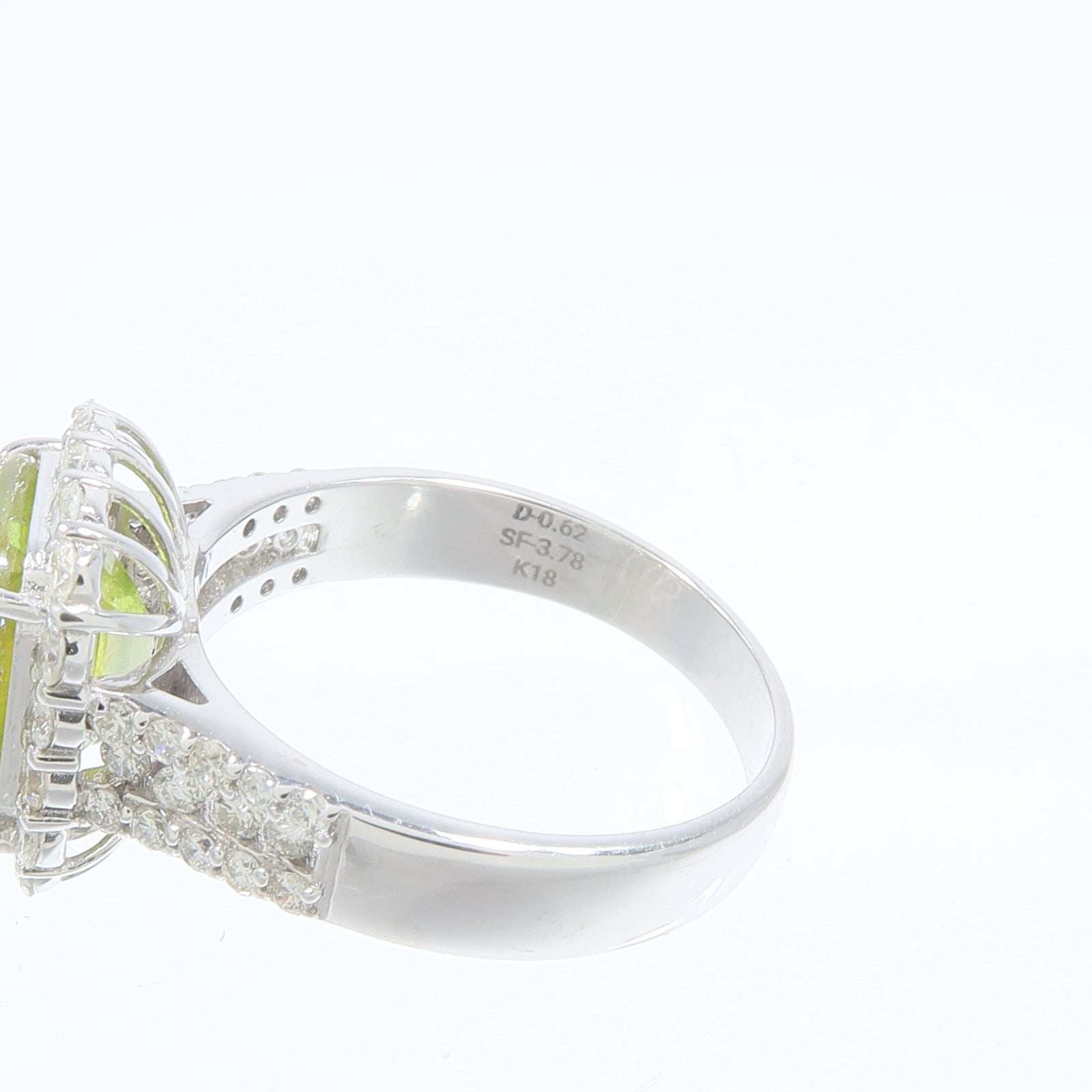JEWELRY 18K白金Sphene Diamond Ring榍石/鑽石戒指
