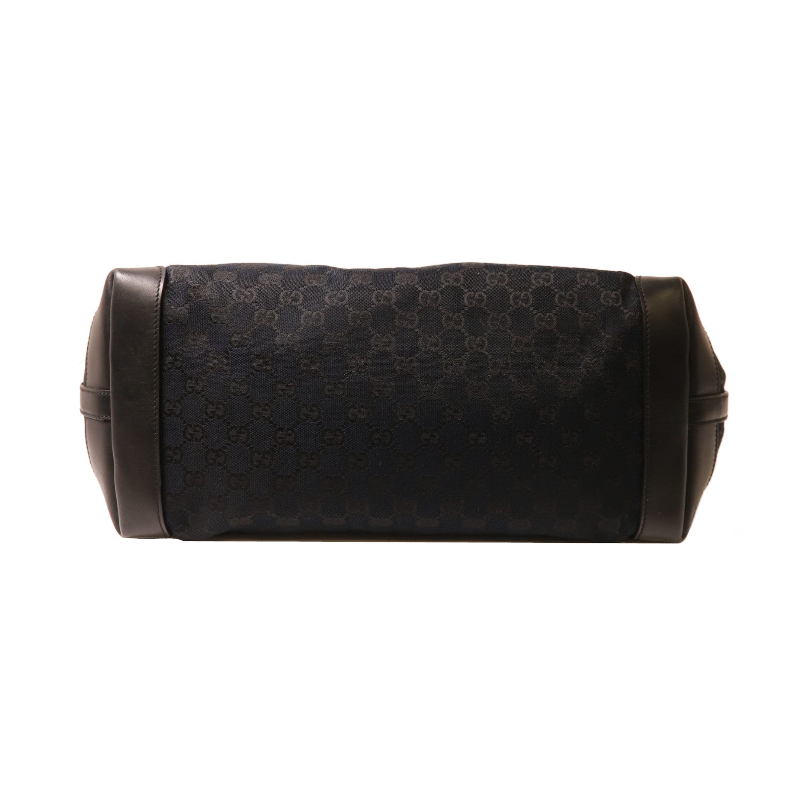 GUCCI 帆布Tote Bag金扣手挽袋黑色