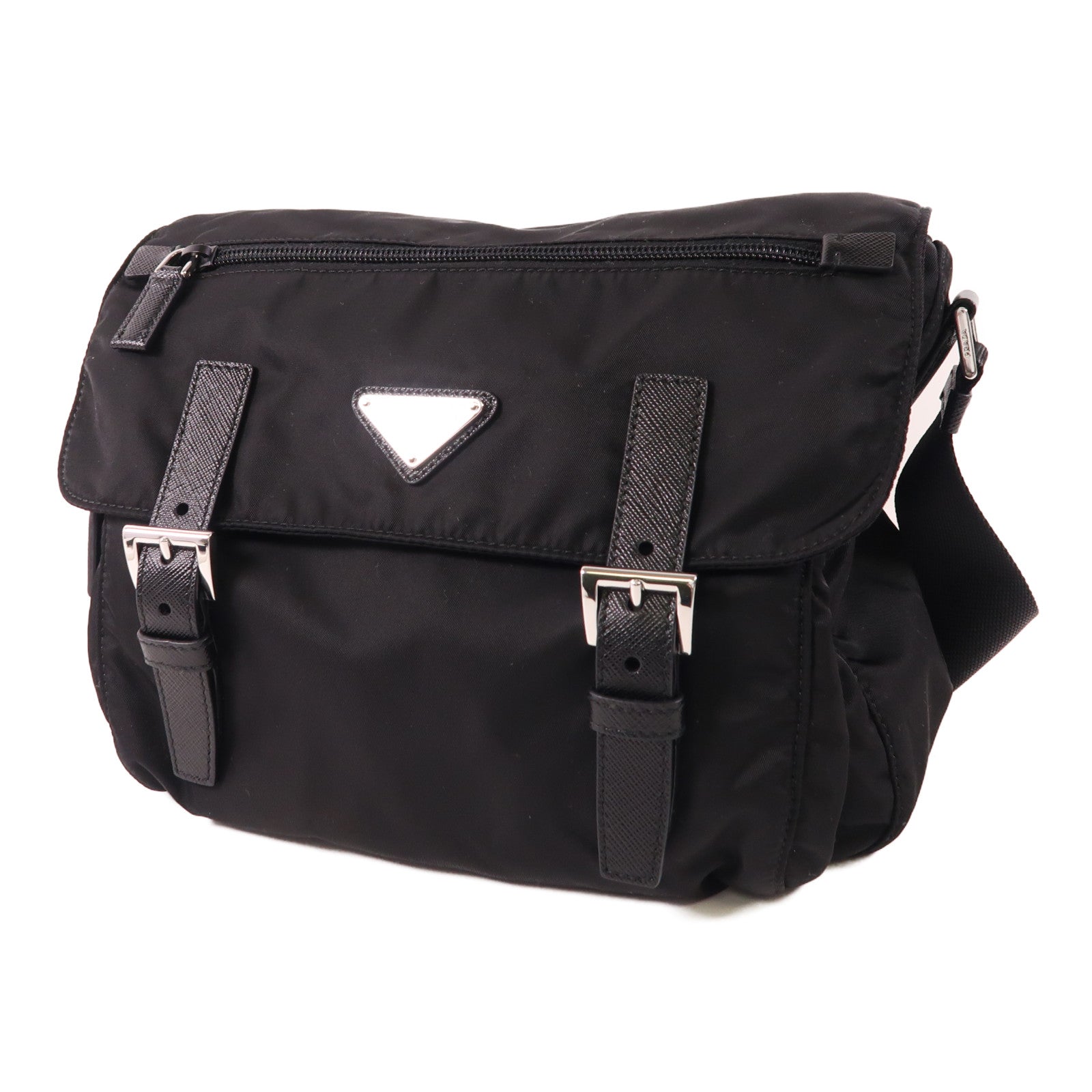 PRADA 尼龍Re-Nylon Shoulder Bag銀扣肩背袋