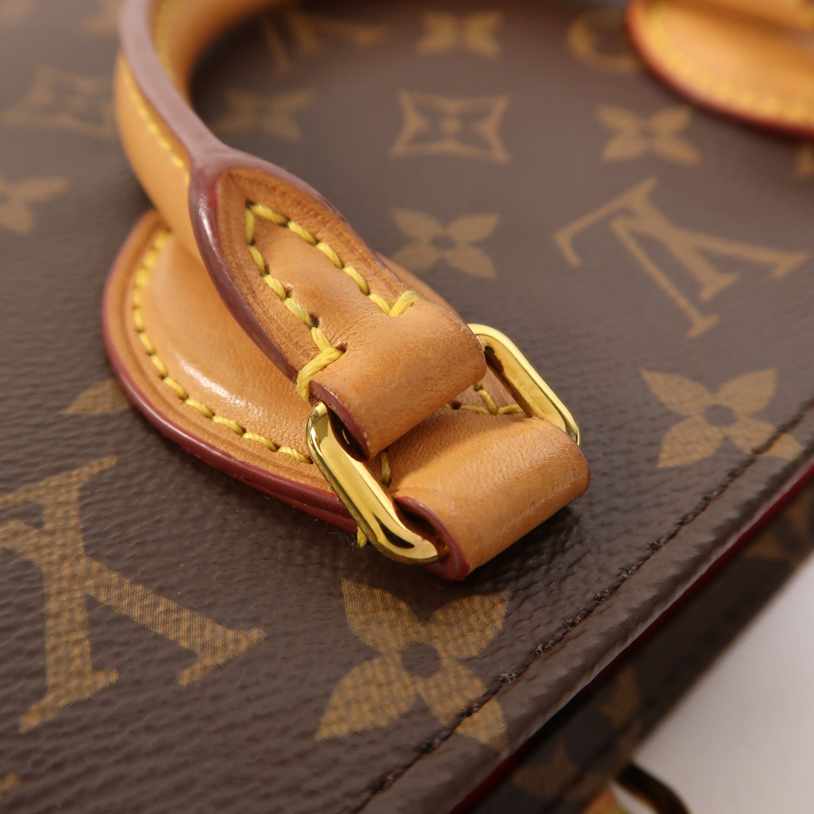 LOUIS VUITTON Monogram Sac Plat BB金扣手挽肩背兩用袋