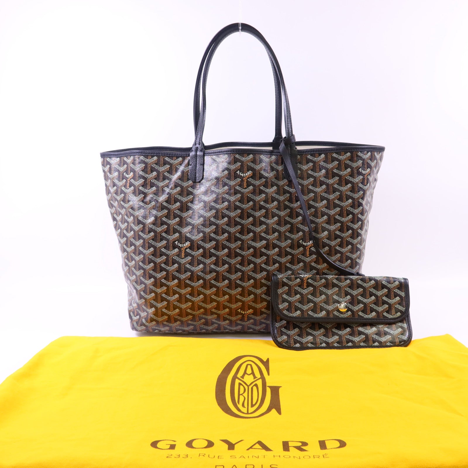 GOYARD 塗層帆布Saint Louis PM銀扣手挽袋