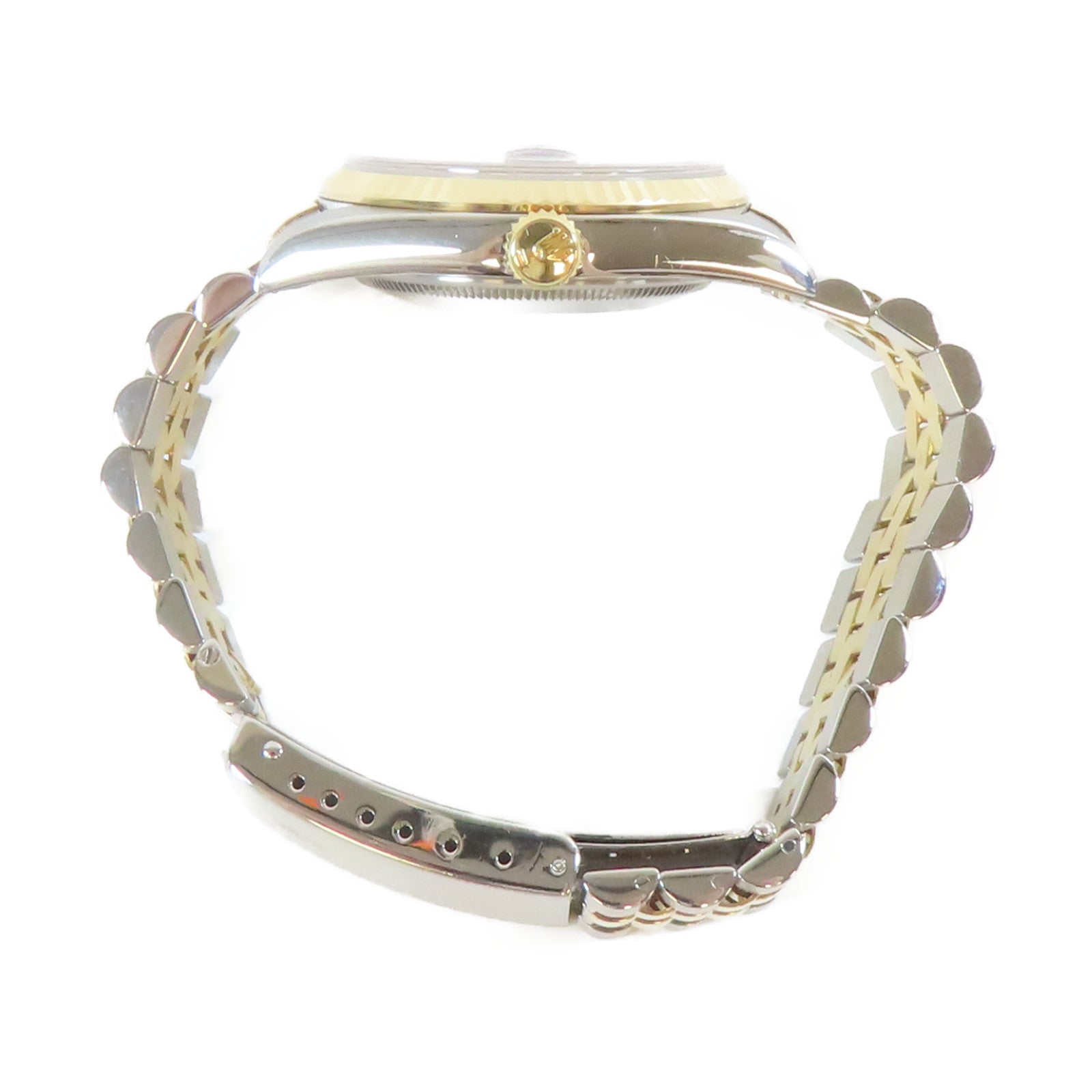 ROLEX 不鏽鋼/18K黃金Datejust自動機芯手錶藍色#17.5cm