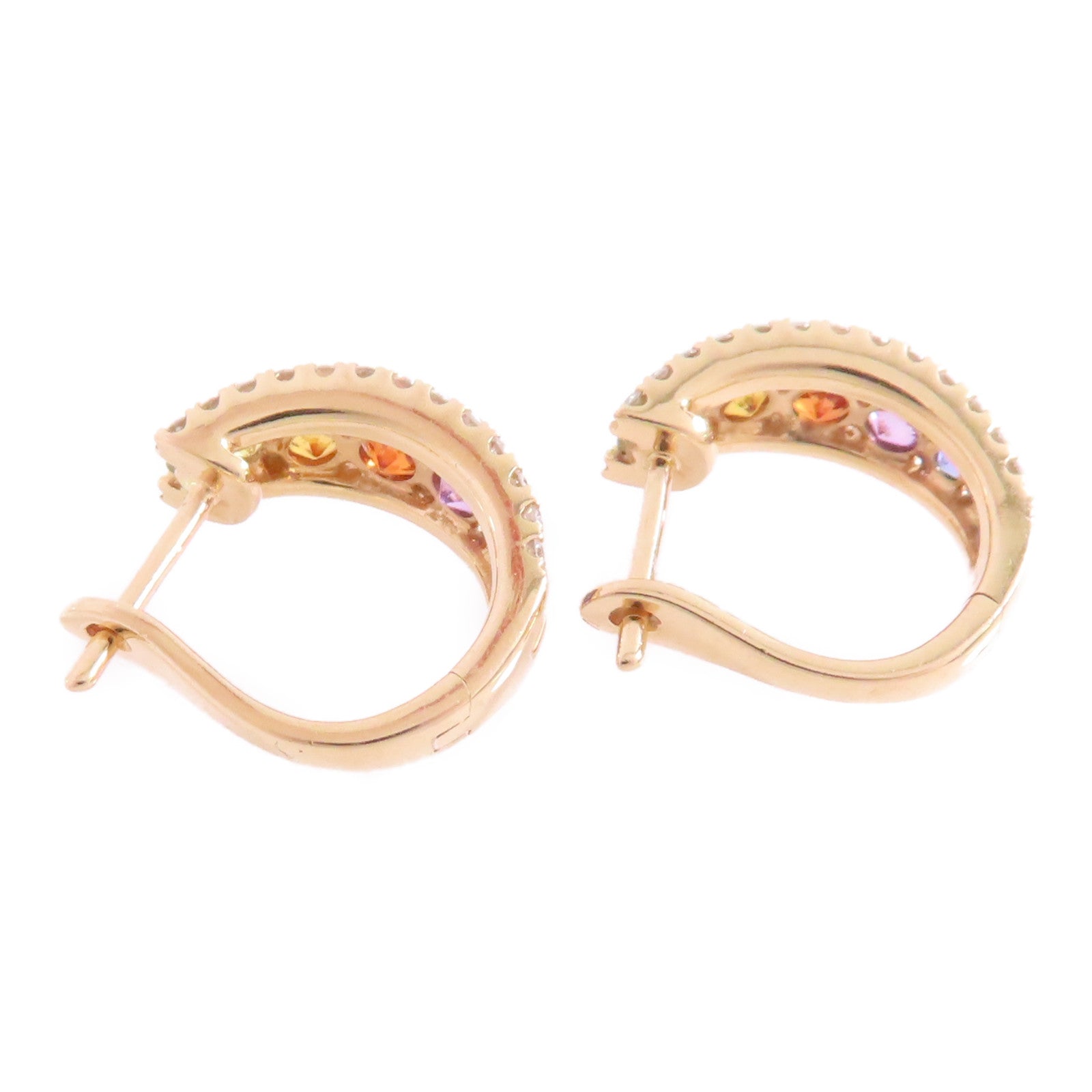 JEWELRY 18K玫瑰金/鑽石/彩色寶石/Diamond Multi Stone Earrings耳環
