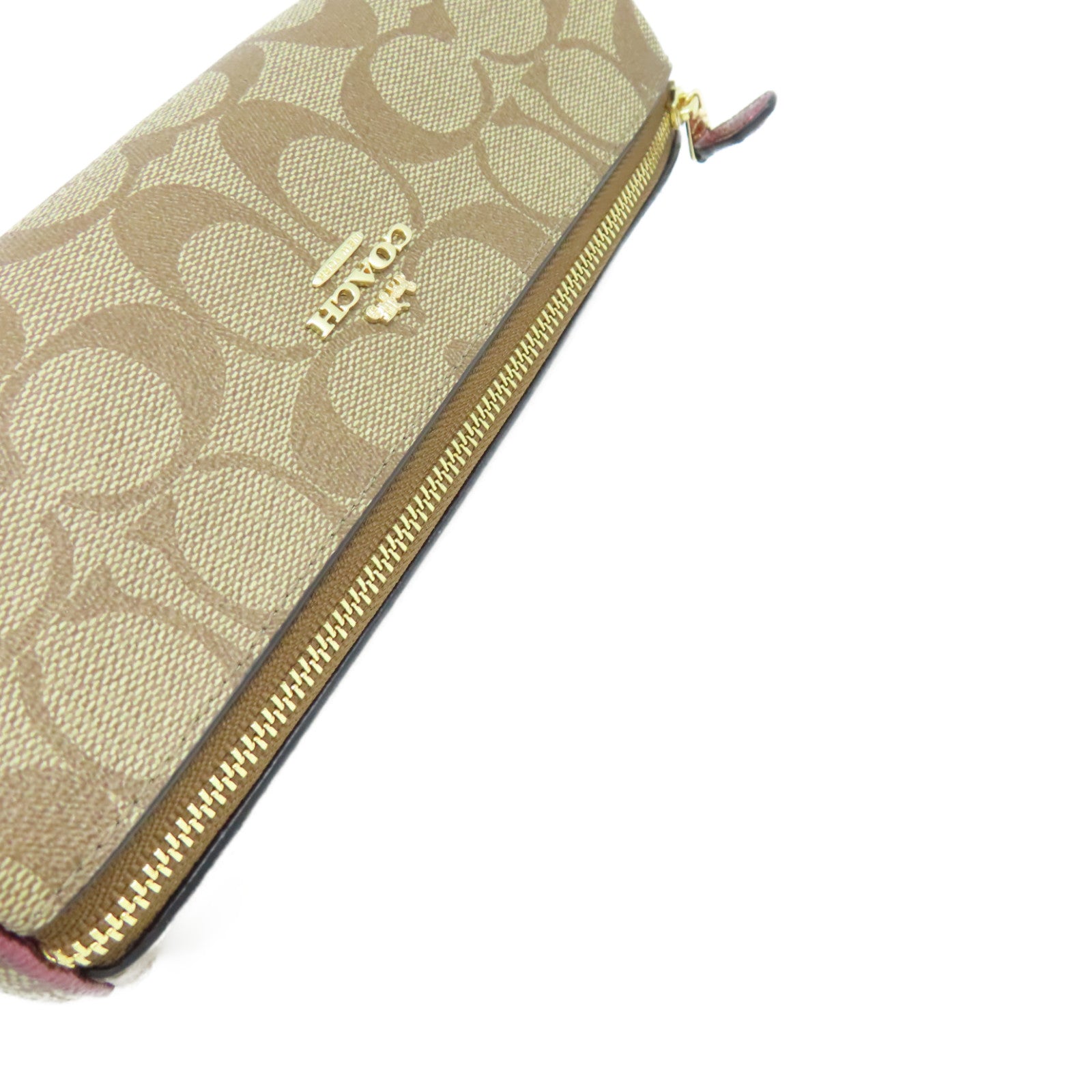 COACH 塗層帆布Pouch Set手拿包啡色