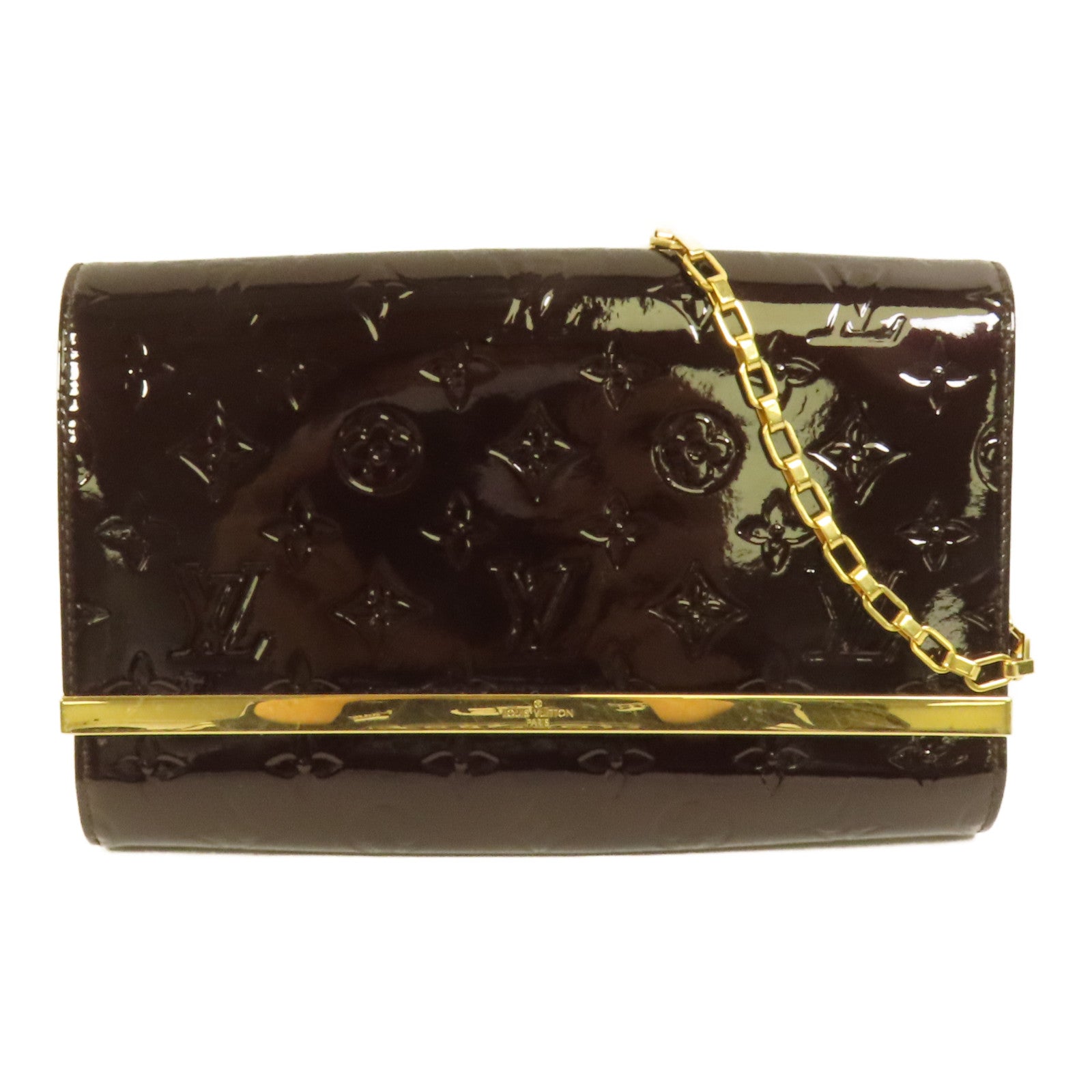 LOUIS VUITTON Monogram Vernis Ana金扣肩背袋
