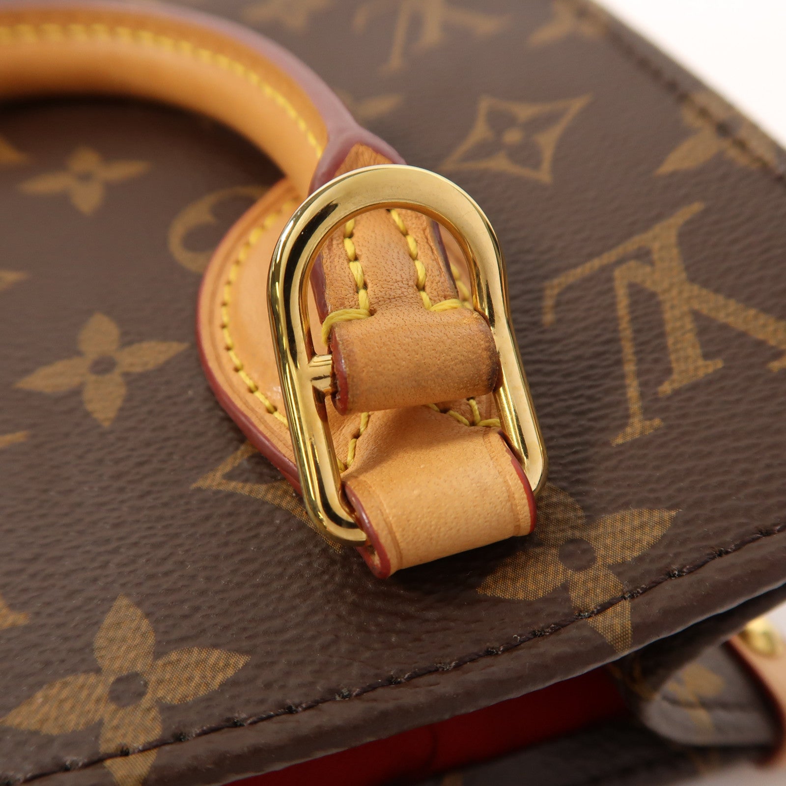LOUIS VUITTON Monogram Sac Plat BB金扣手挽肩背兩用袋