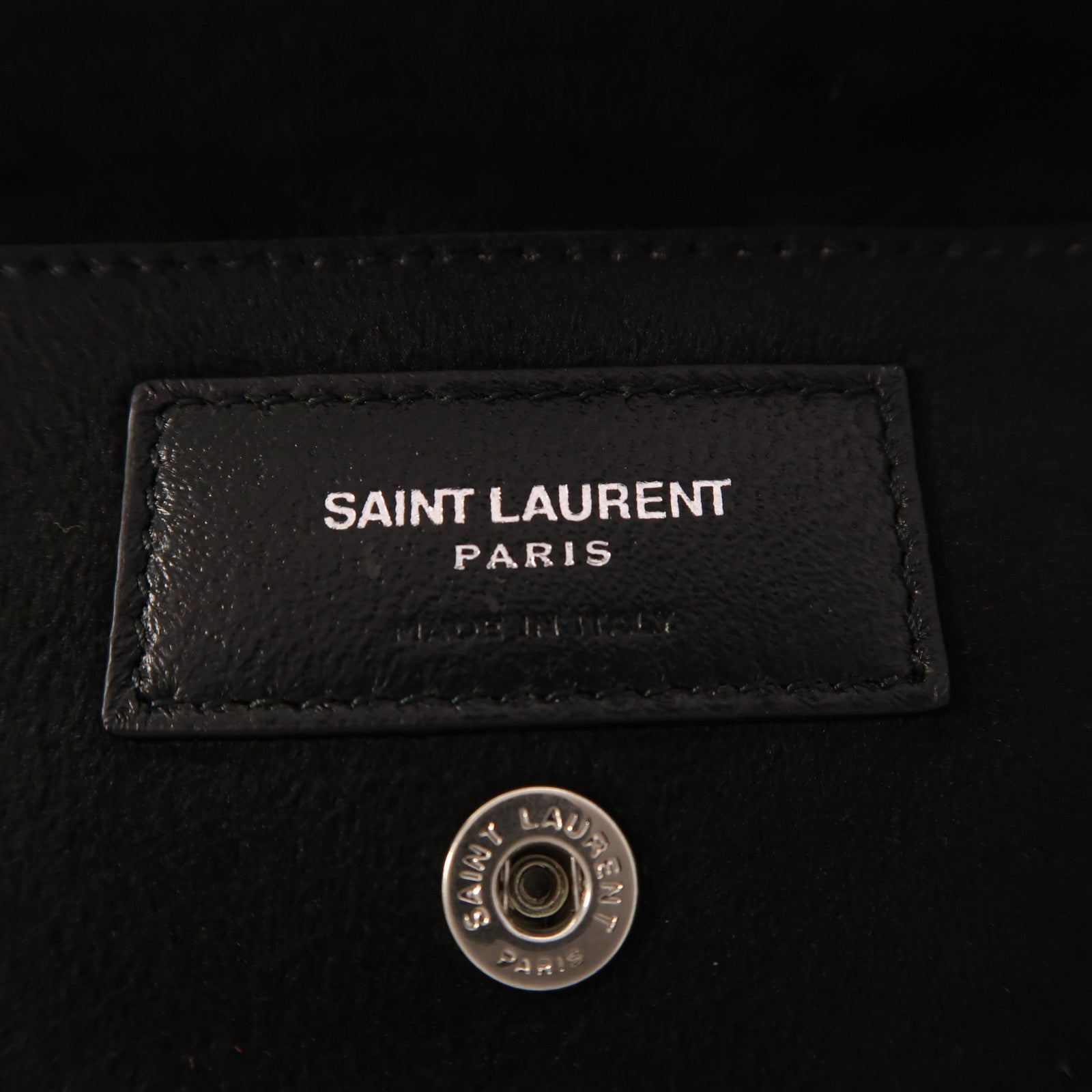 SAINT LAURENT 【激減優惠】羊皮皮革Teddy Bucket銀扣肩背袋