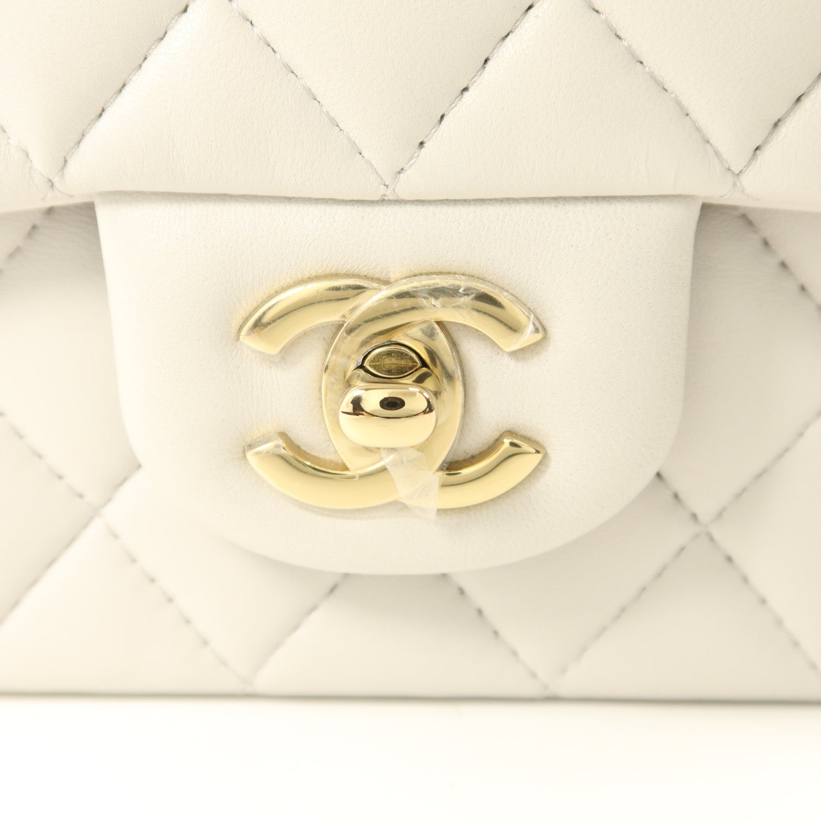 CHANEL 羊皮皮革Classic With Top Handle金扣手挽肩背兩用袋