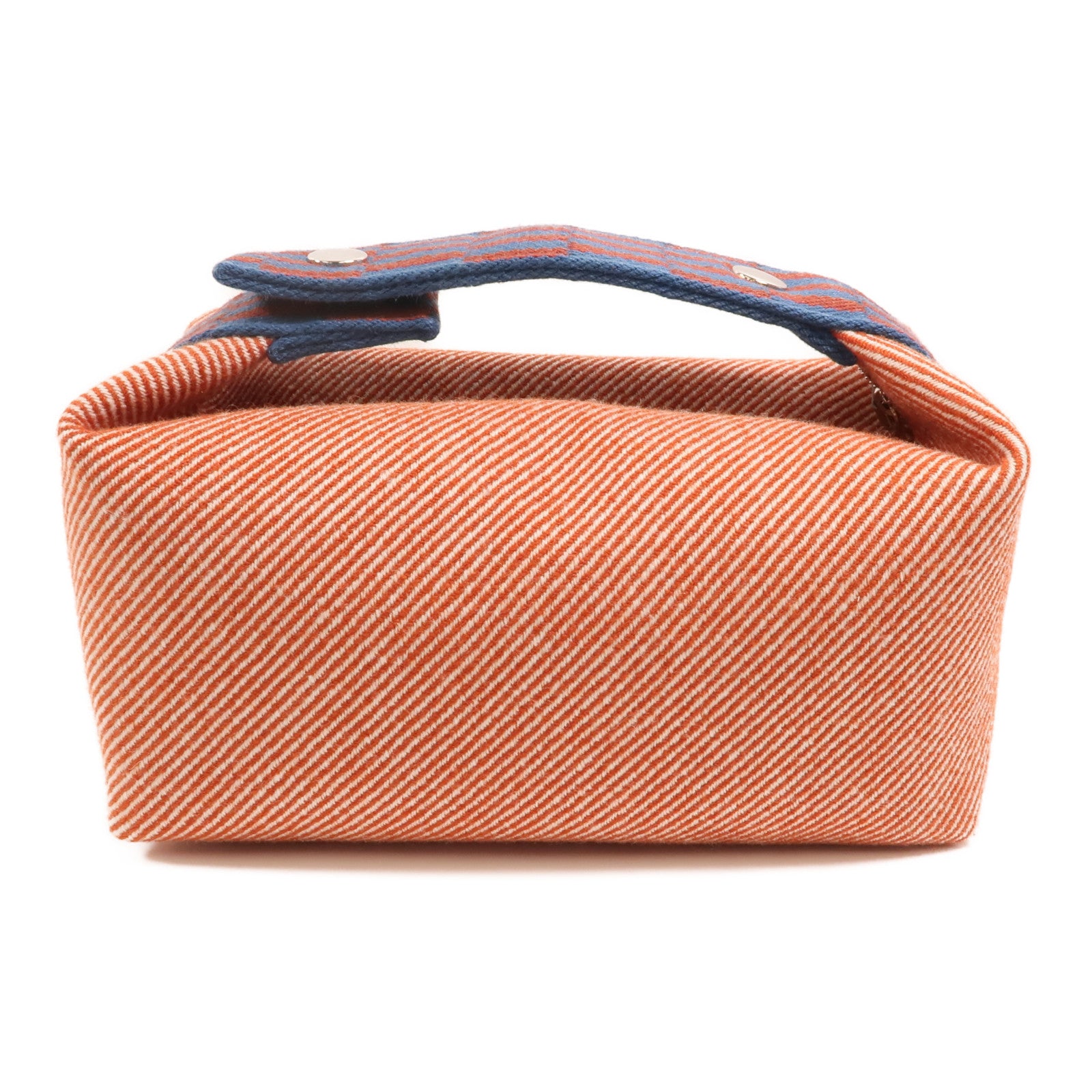 HERMES 帆布Bride A Brac PM銀扣手挽袋