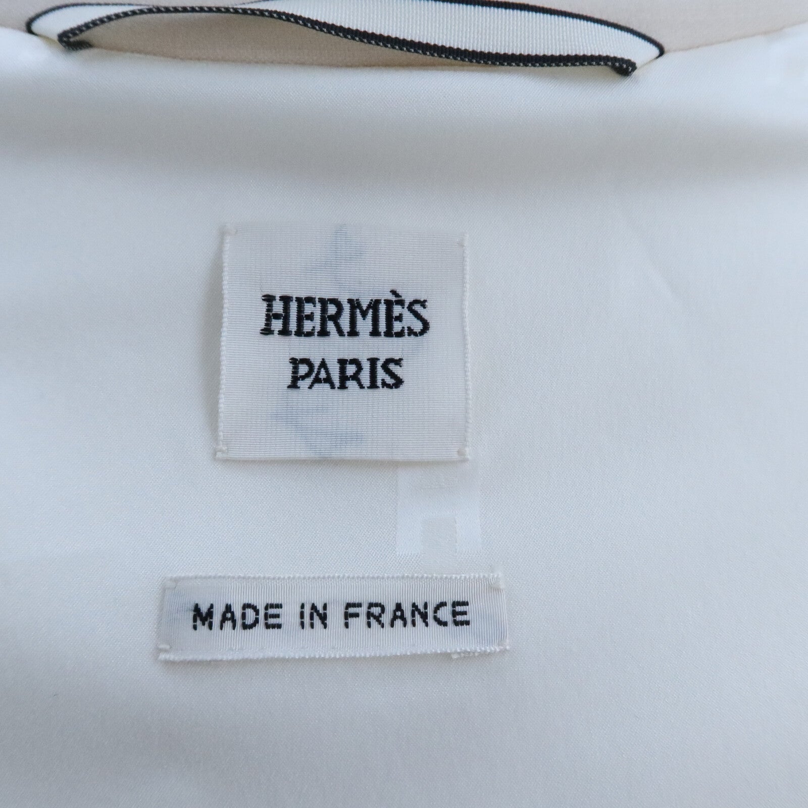 HERMES Wook/Nylon Chaine d'Ancre Collarless Jacket外套