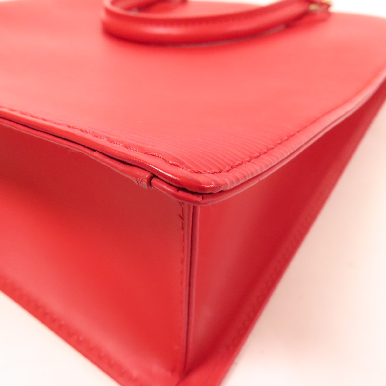 LOUIS VUITTON Epi Sac Plat PM金扣手挽袋