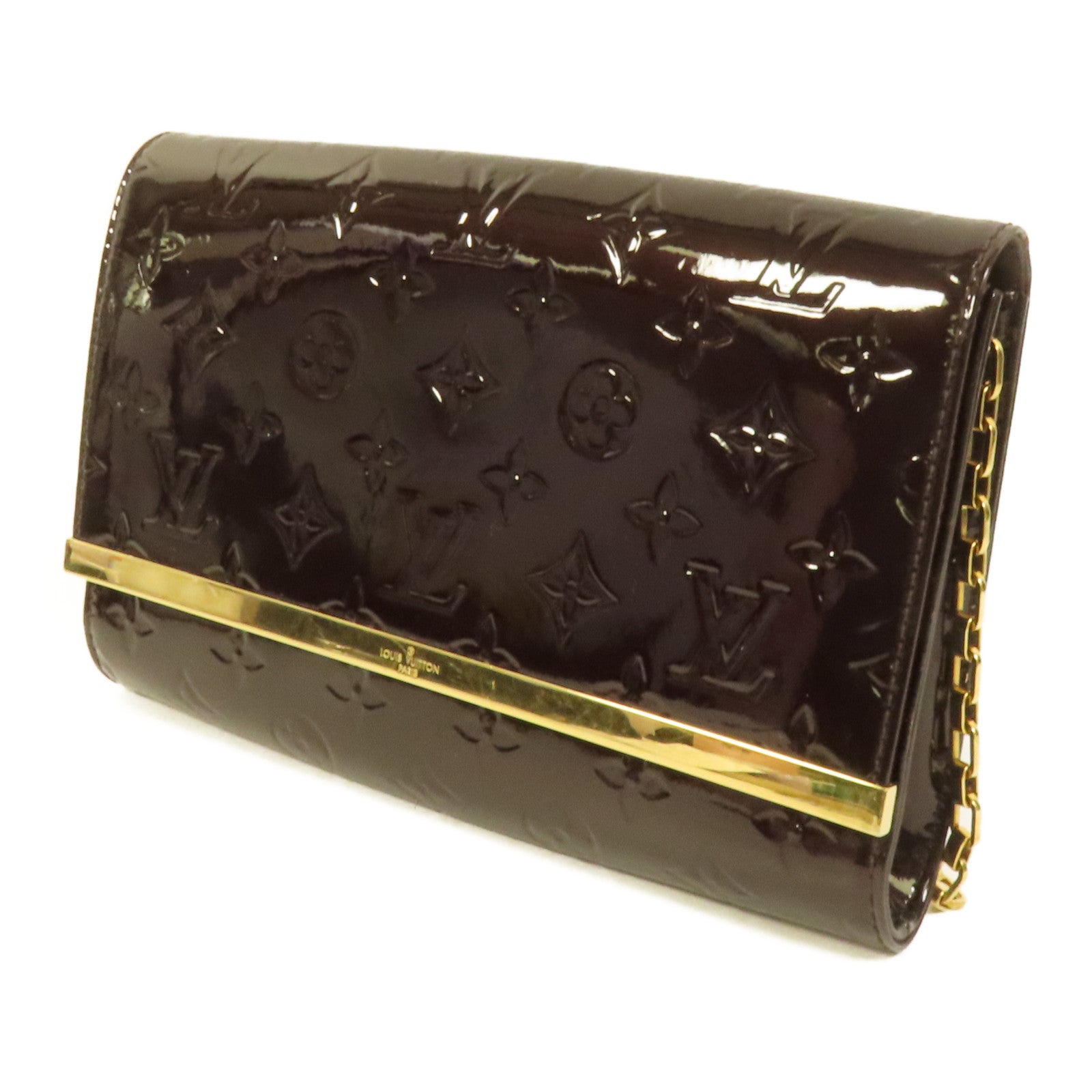 LOUIS VUITTON Monogram Vernis Ana金扣肩背袋