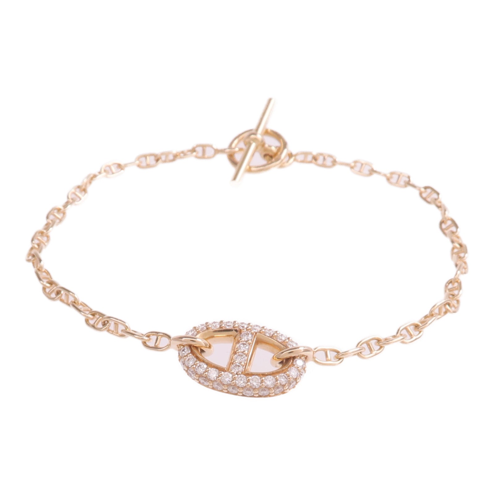 HERMES 18K玫瑰金Farandole Bracelet鑽石手鏈