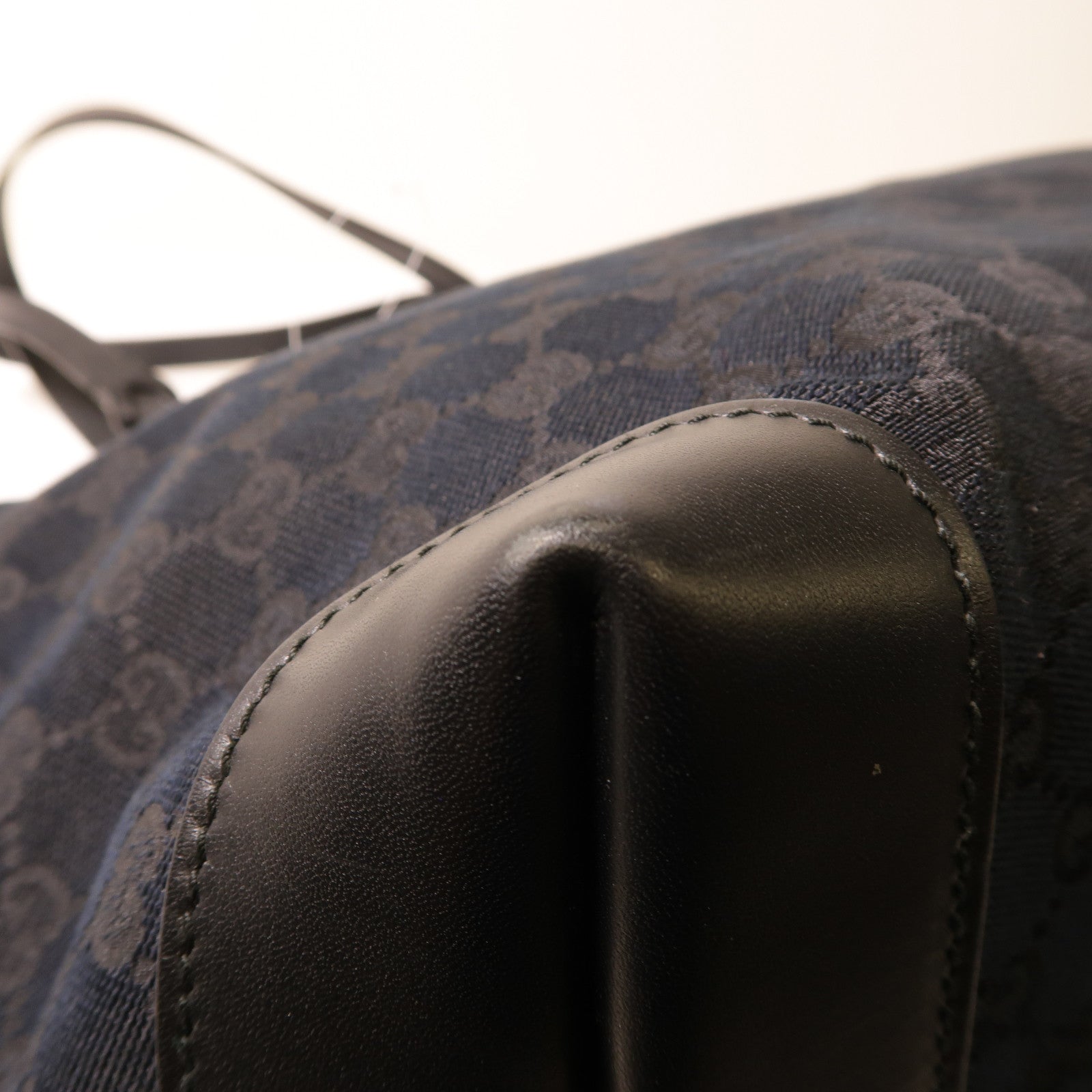 GUCCI 帆布Tote Bag金扣手挽袋黑色