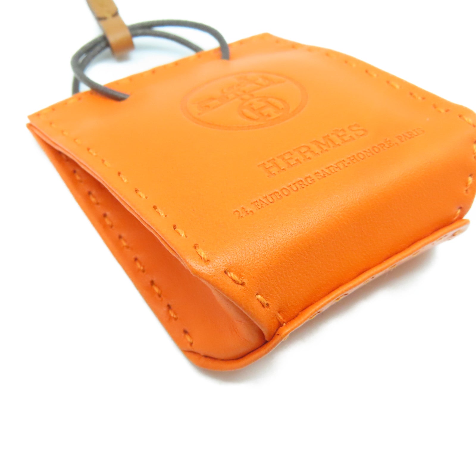 HERMES 【激減優惠】Milo皮革/Swift皮革Orange Bag Charm掛飾色/啡色