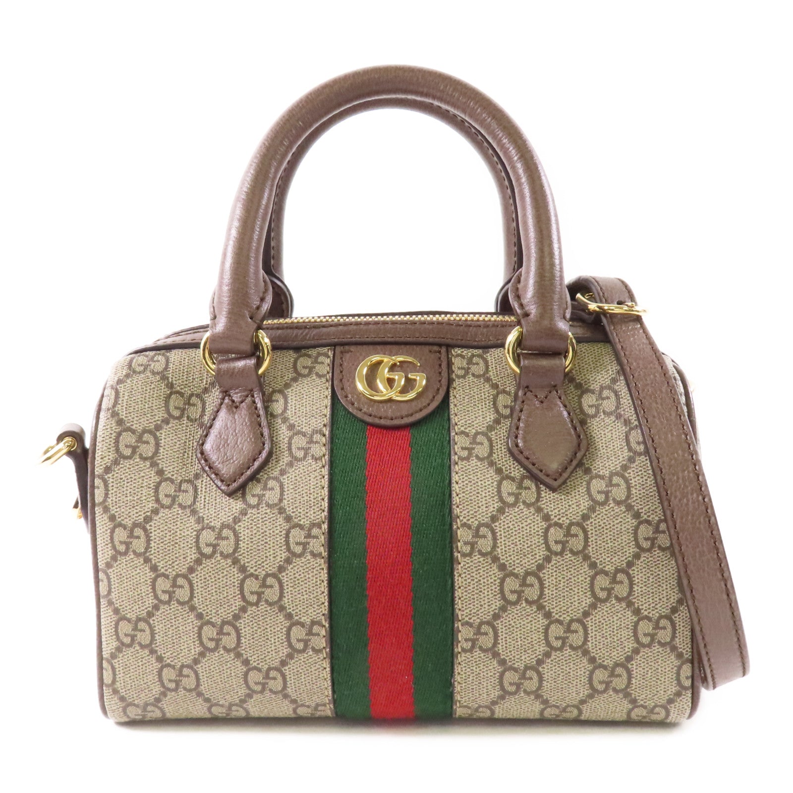 GUCCI 塗層帆布Ophidia GG Mini金扣手挽肩背兩用袋