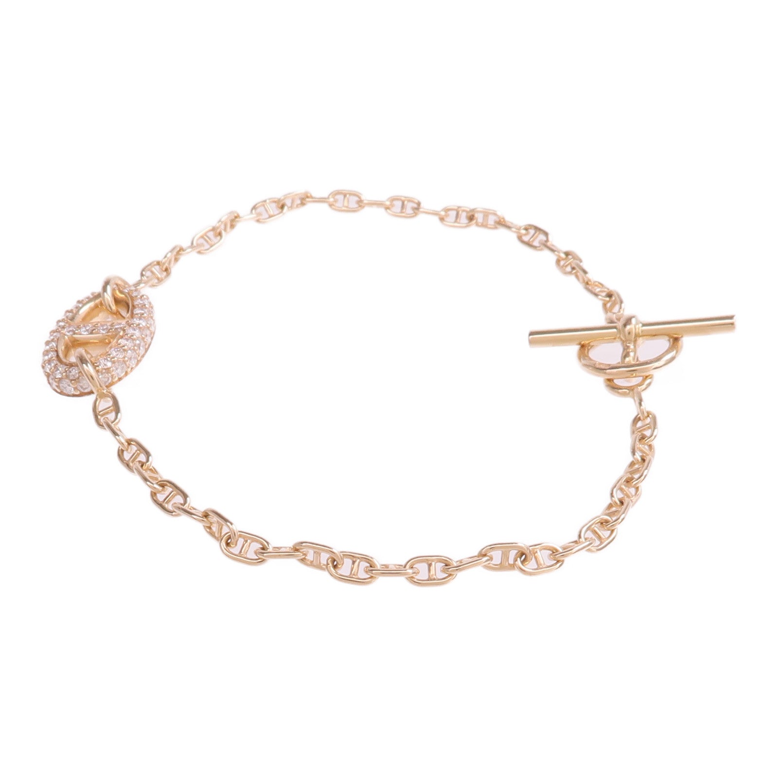 HERMES 18K玫瑰金Farandole Bracelet鑽石手鏈