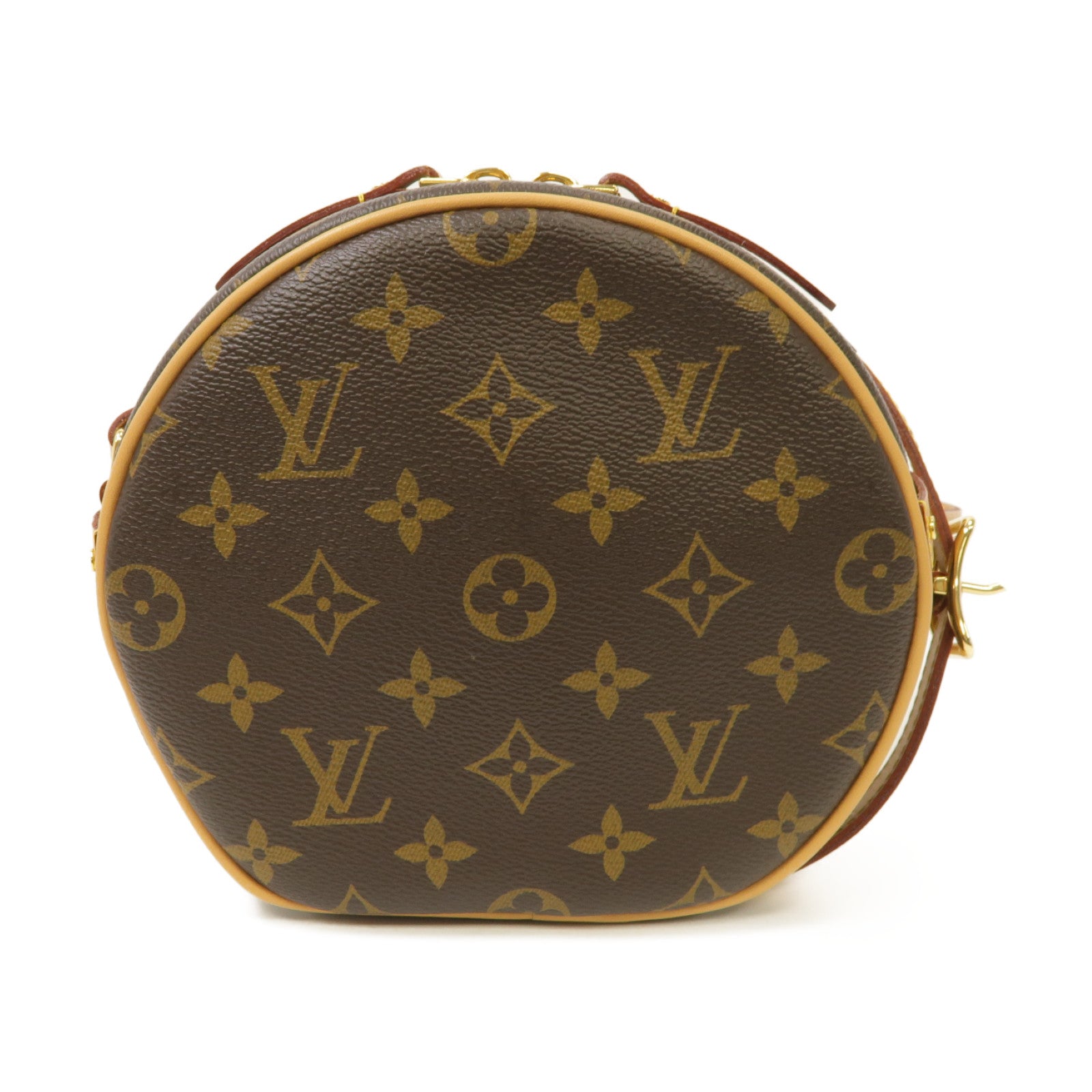 LOUIS VUITTON Monogram Boite Chapeau Souple PM金扣肩背袋棕色