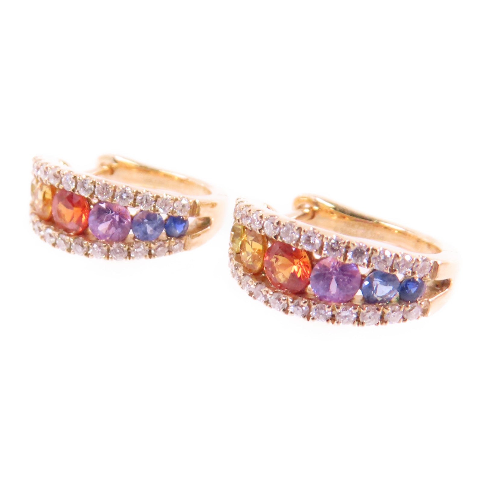 JEWELRY 18K玫瑰金/鑽石/彩色寶石/Diamond Multi Stone Earrings耳環
