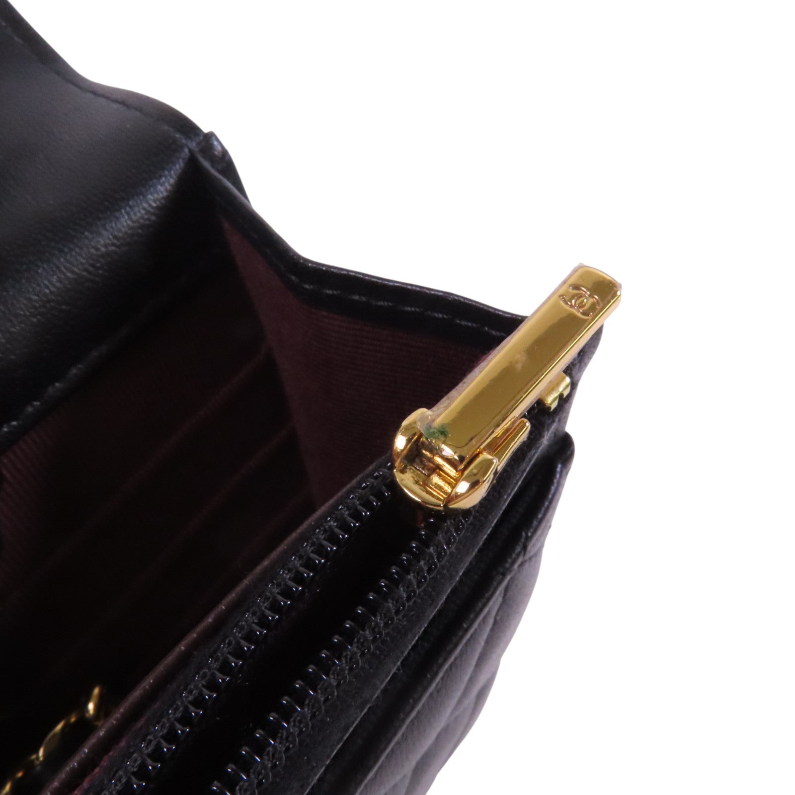 CHANEL 【激減優惠】羊皮皮革WOC Wallet On Chain金扣鏈帶肩背袋