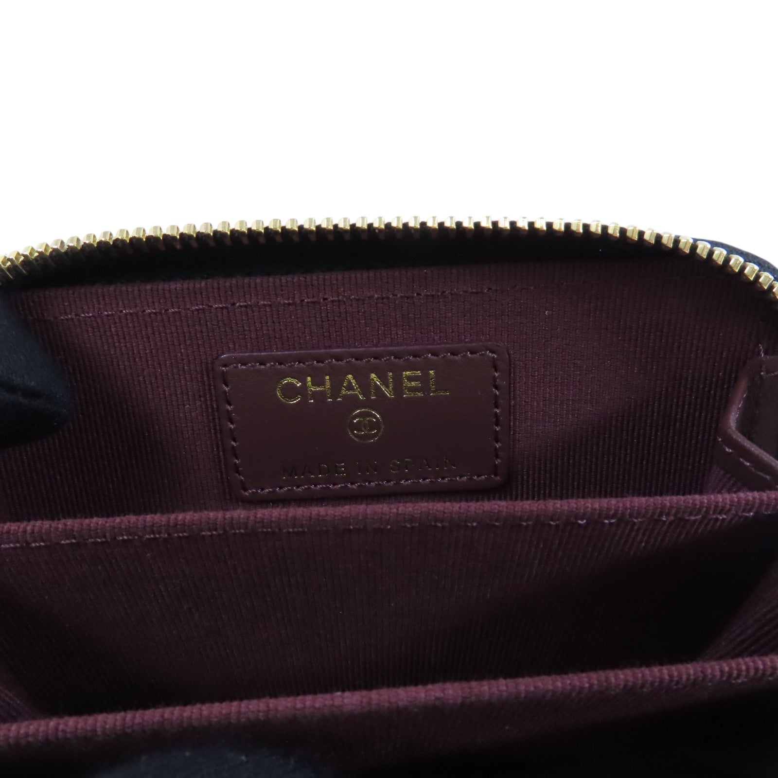 CHANEL 牛皮皮革Card Case金扣卡套
