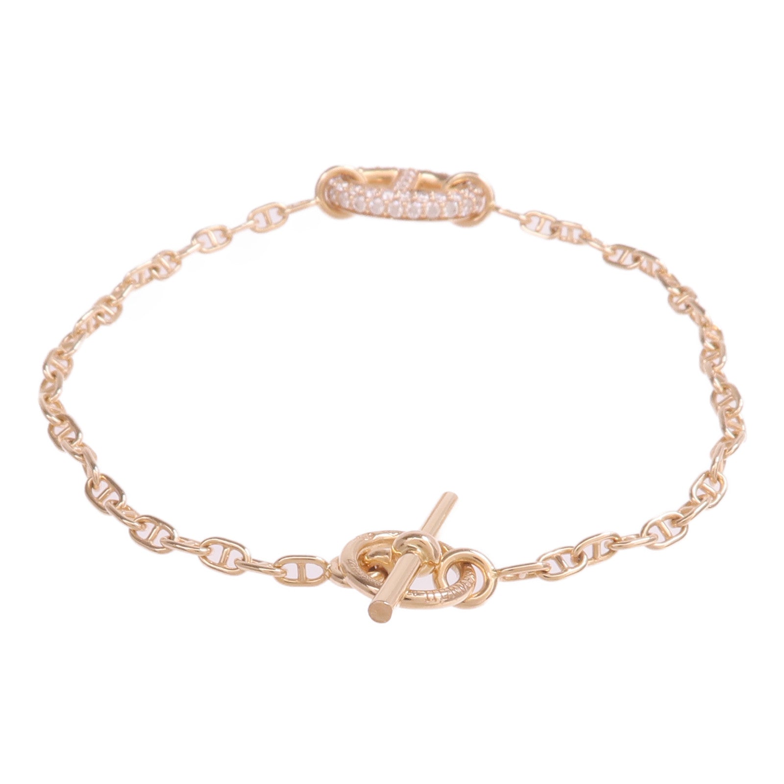 HERMES 18K玫瑰金Farandole Bracelet鑽石手鏈