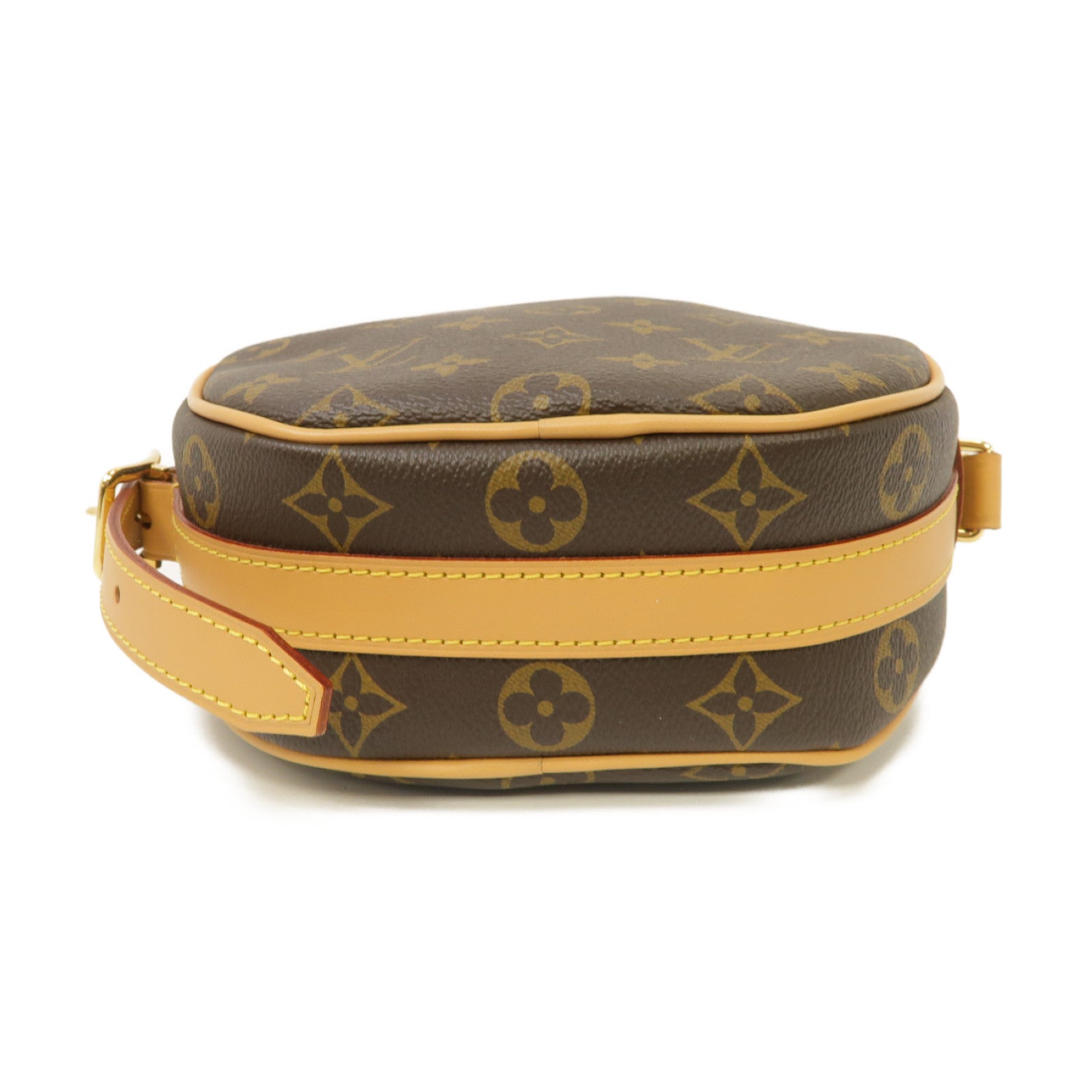 LOUIS VUITTON Monogram Boite Chapeau Souple PM金扣肩背袋棕色