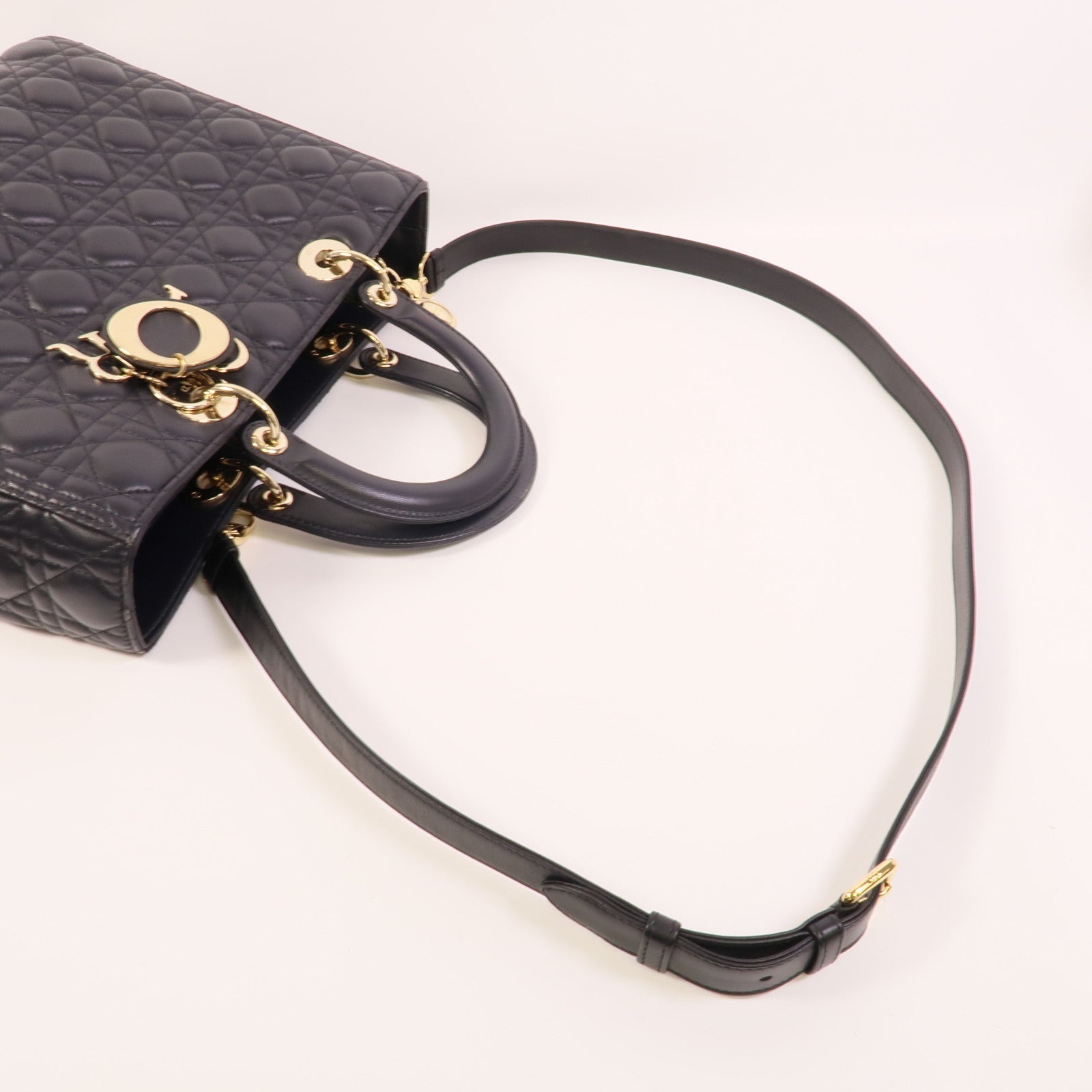 Dior 羊皮皮革Lady Dior Large手挽肩背兩用袋