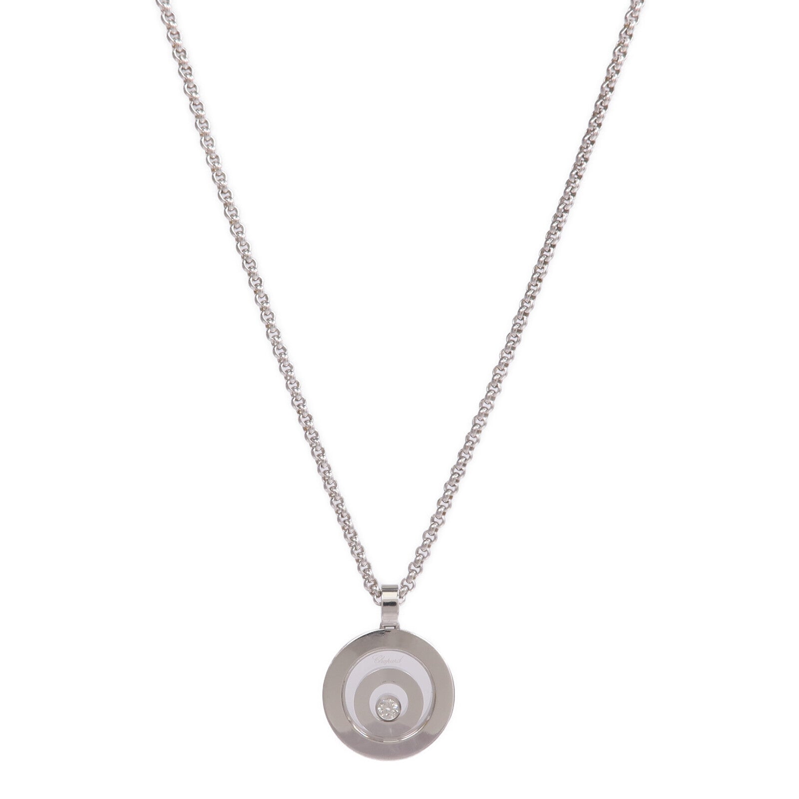Chopard 18K白金Happy Spirit Diamond Necklace鑽石項鍊