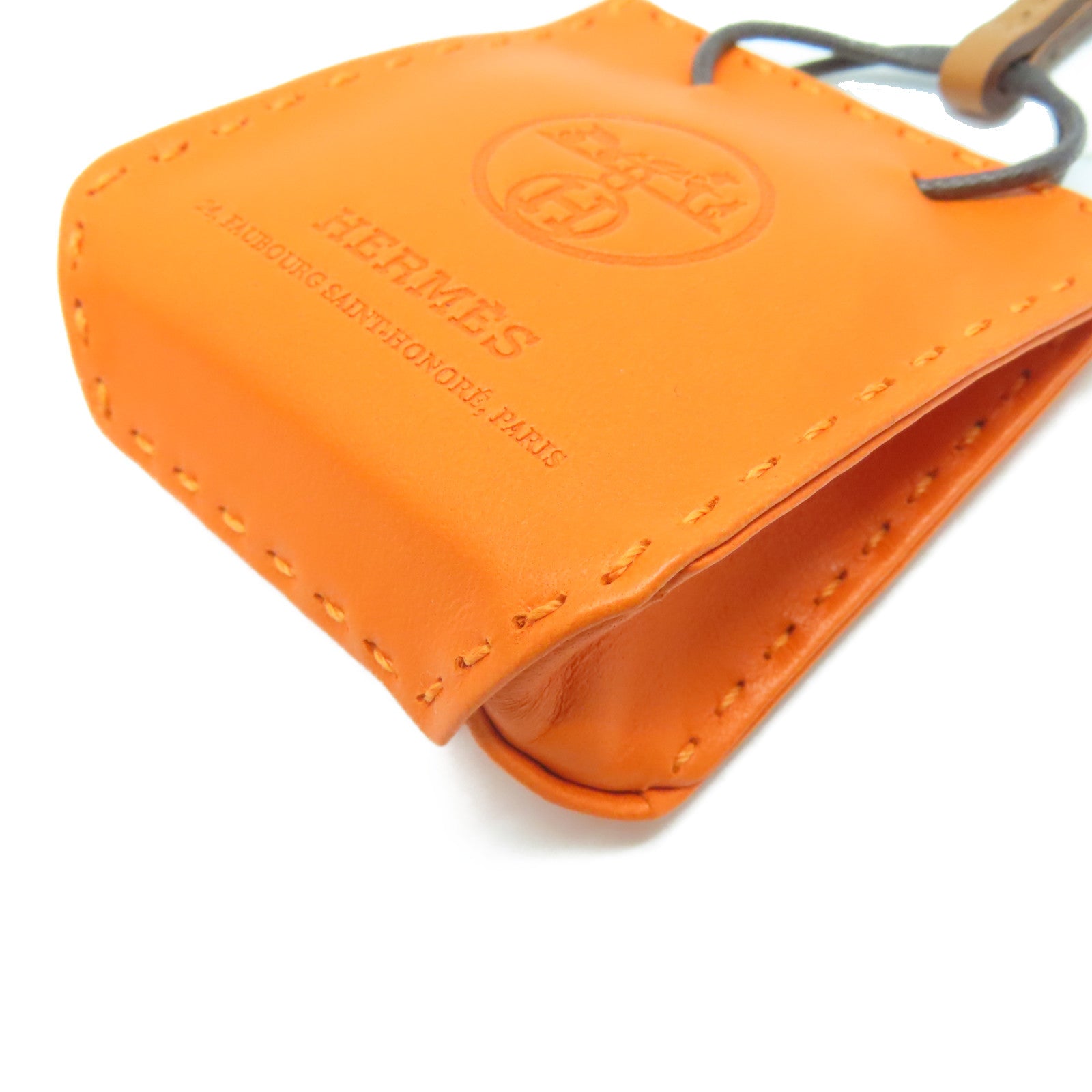 HERMES 【激減優惠】Milo皮革/Swift皮革Orange Bag Charm掛飾色/啡色