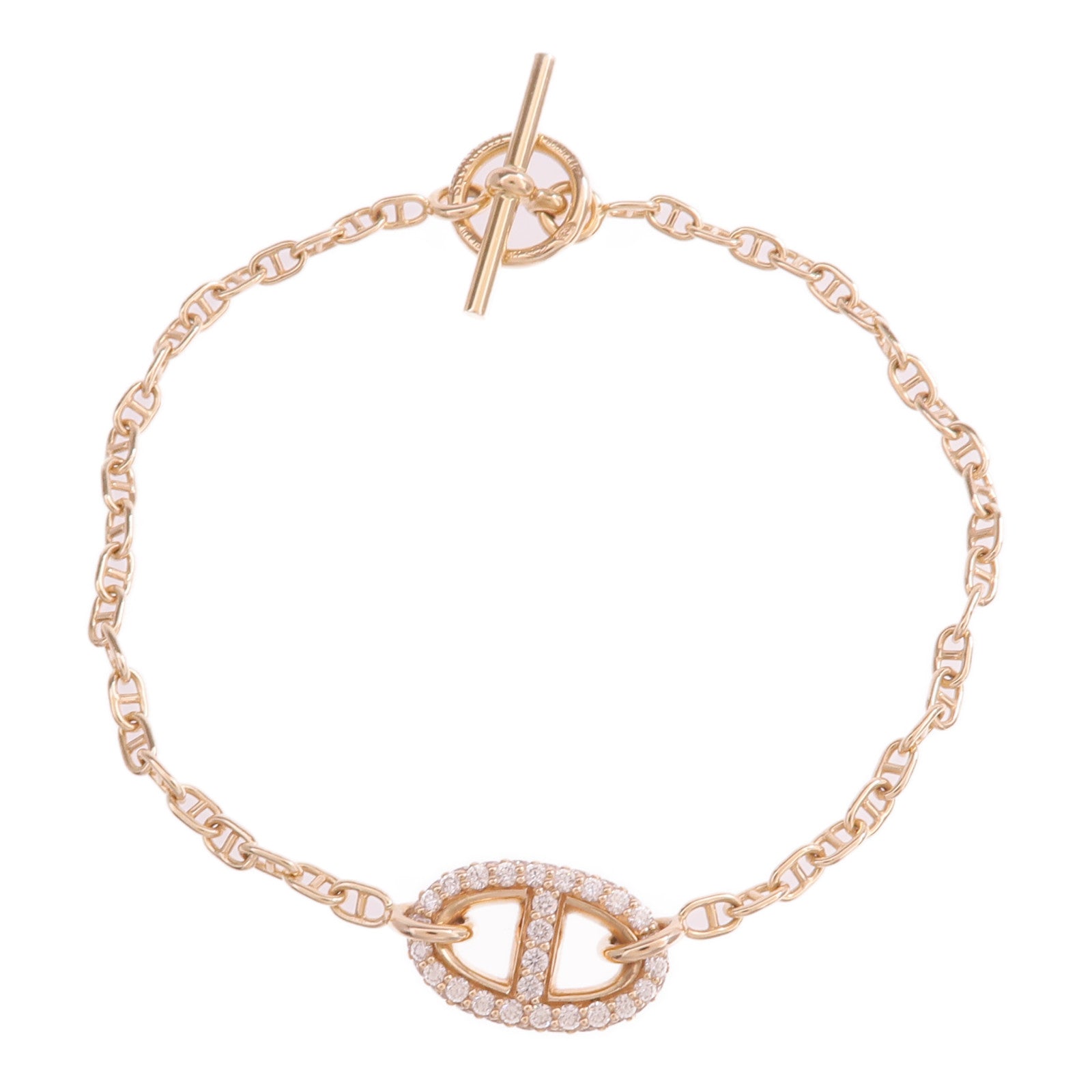 HERMES 18K玫瑰金Farandole Bracelet鑽石手鏈