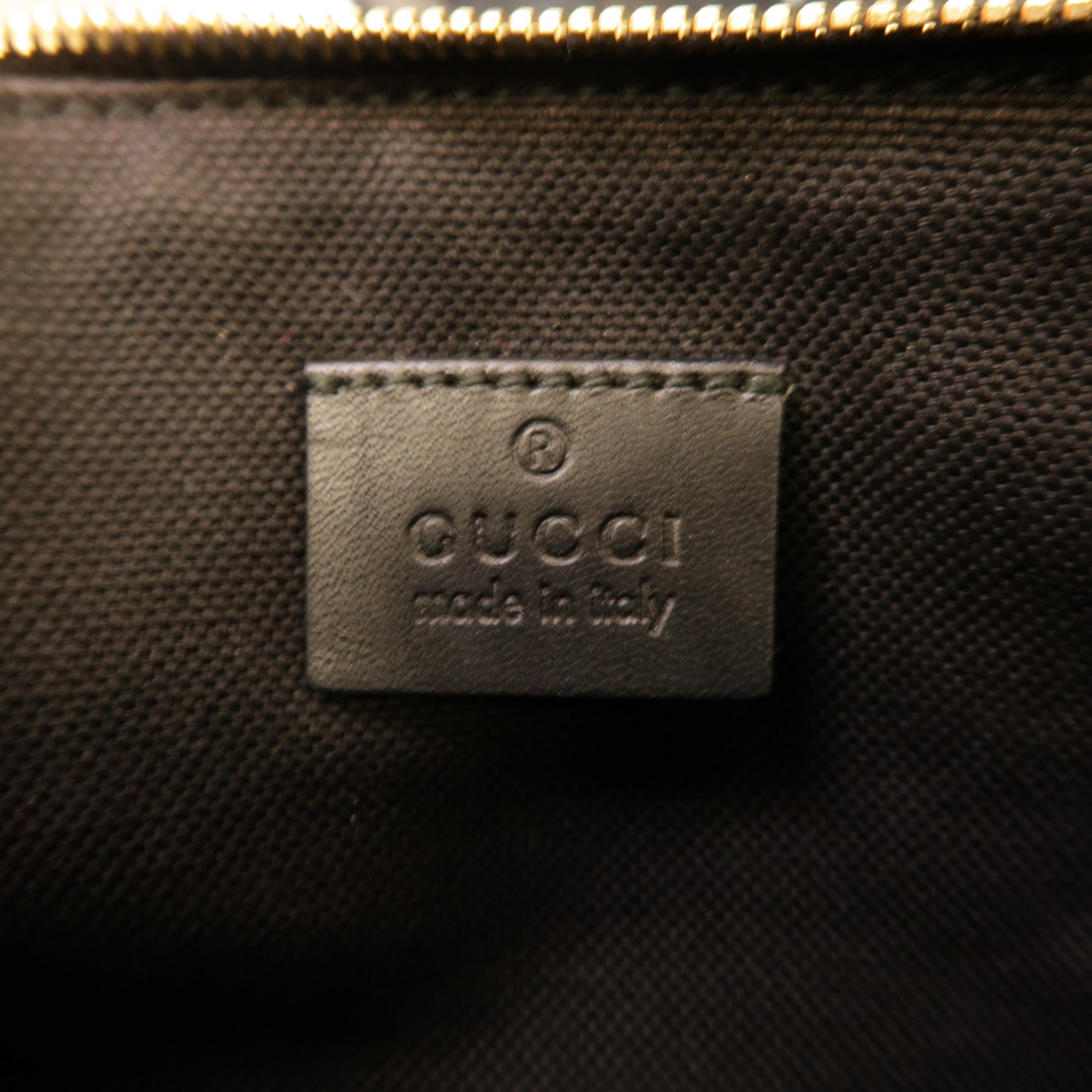 GUCCI 帆布Tote Bag金扣手挽袋黑色