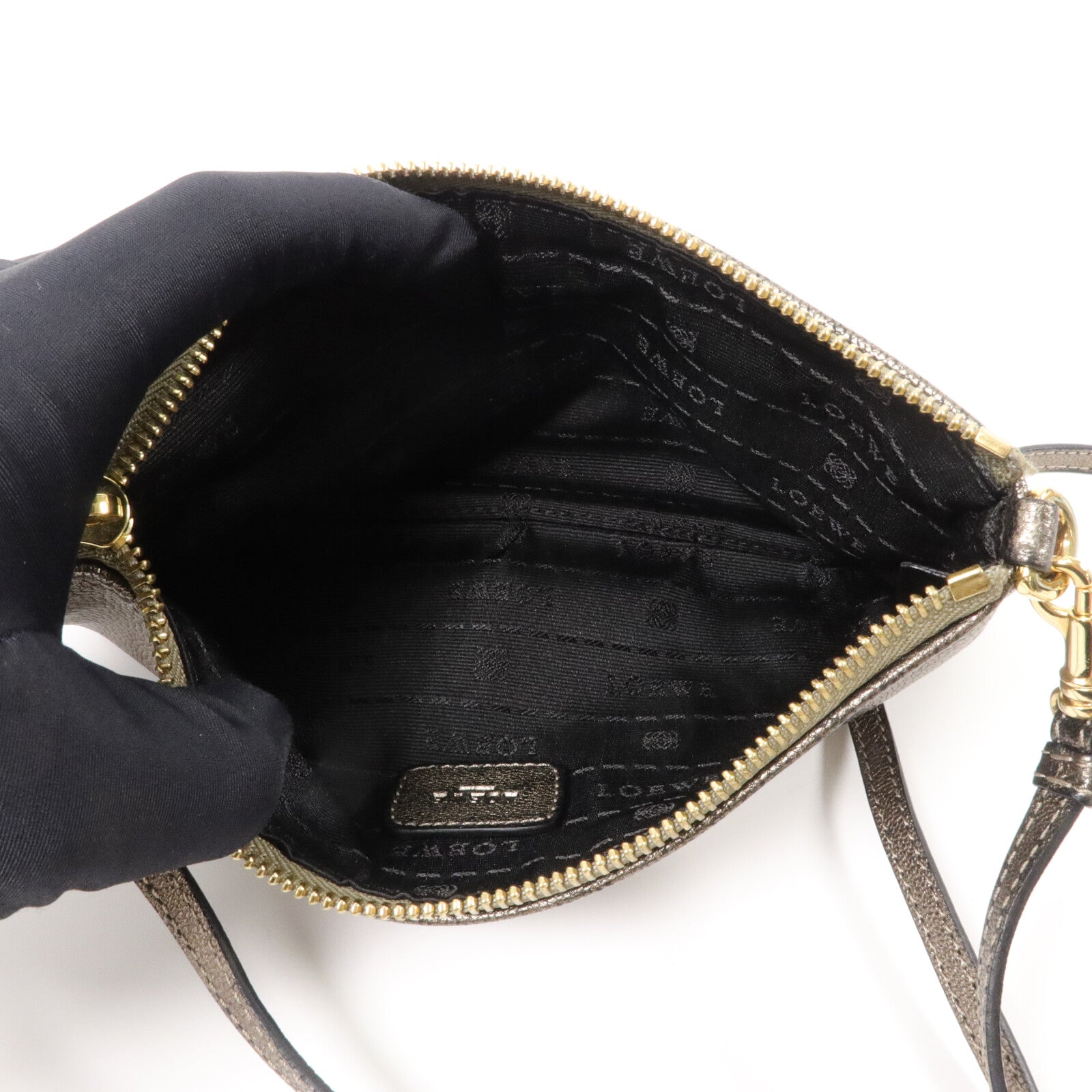 LOEWE 牛皮皮革Anagram Shoulder Bag肩背袋