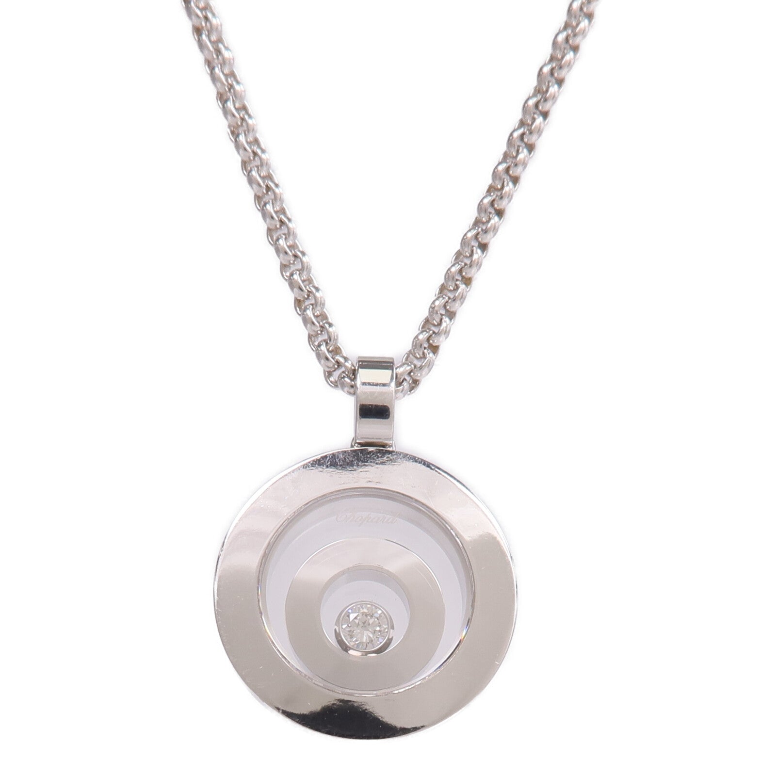 Chopard 18K白金Happy Spirit Diamond Necklace鑽石項鍊