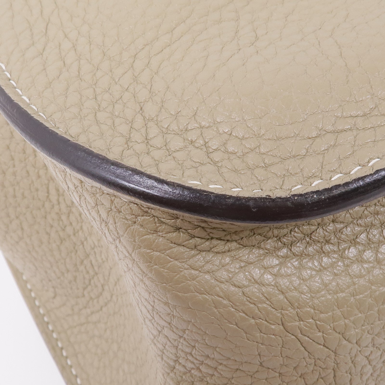 HERMES Clemence皮革Halzan 31銀扣手挽肩背兩用袋Sauge