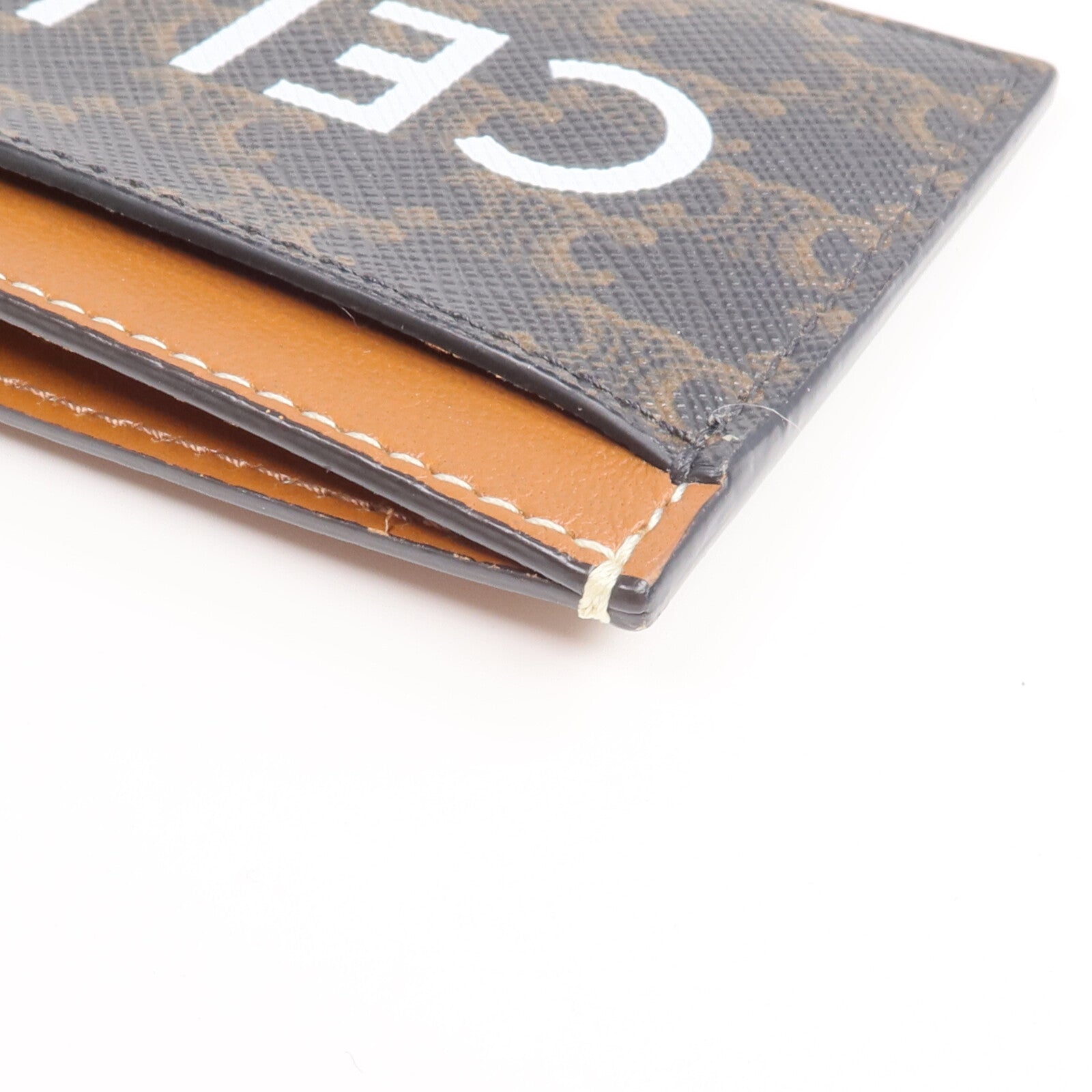 CELINE 塗層帆布/牛皮皮革Card Holder卡片套