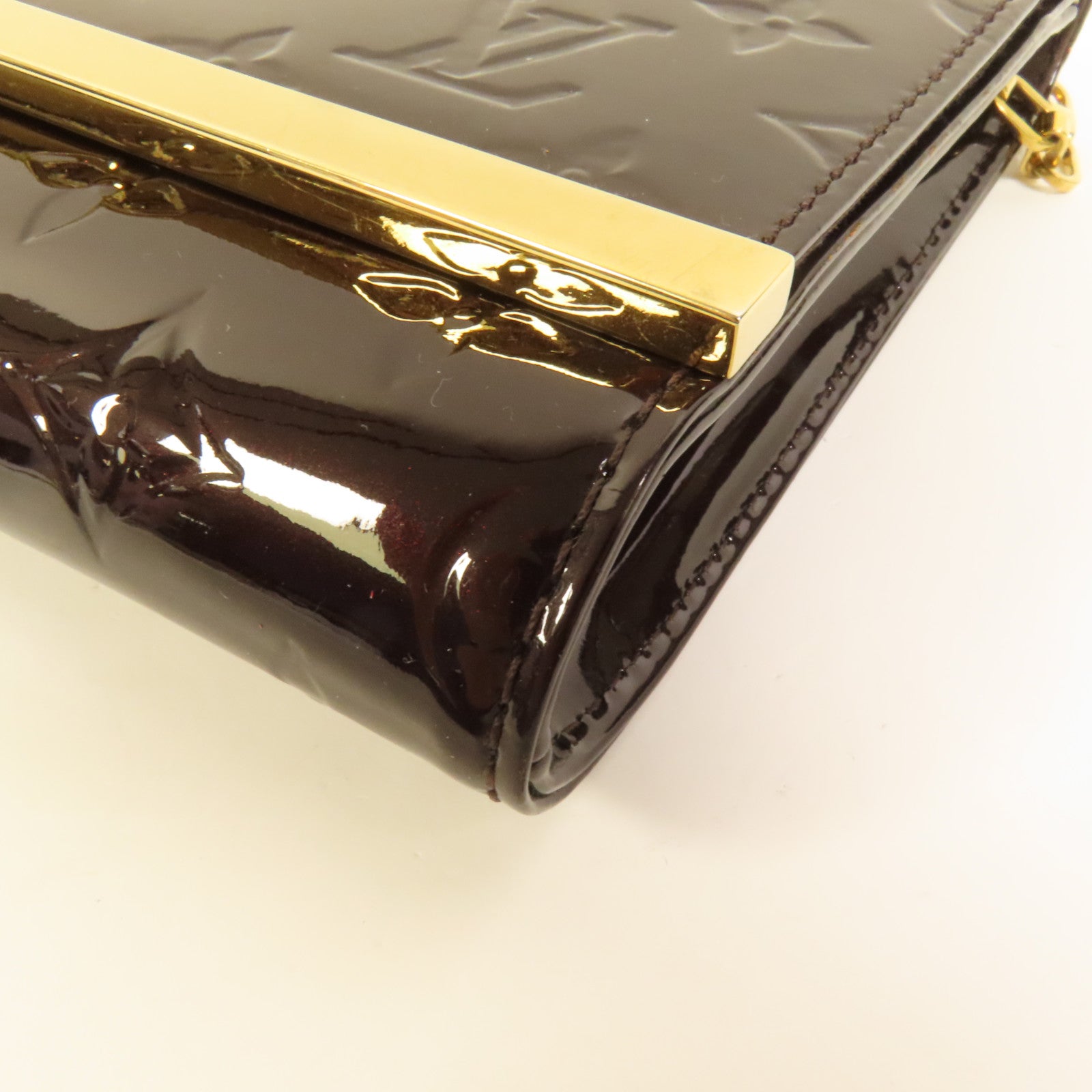 LOUIS VUITTON Monogram Vernis Ana金扣肩背袋
