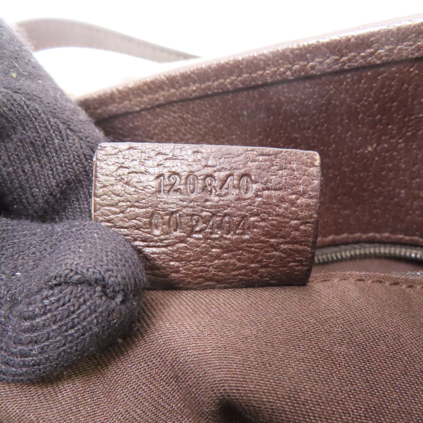 GUCCI 帆布Tote Bag銀扣肩背袋啡色