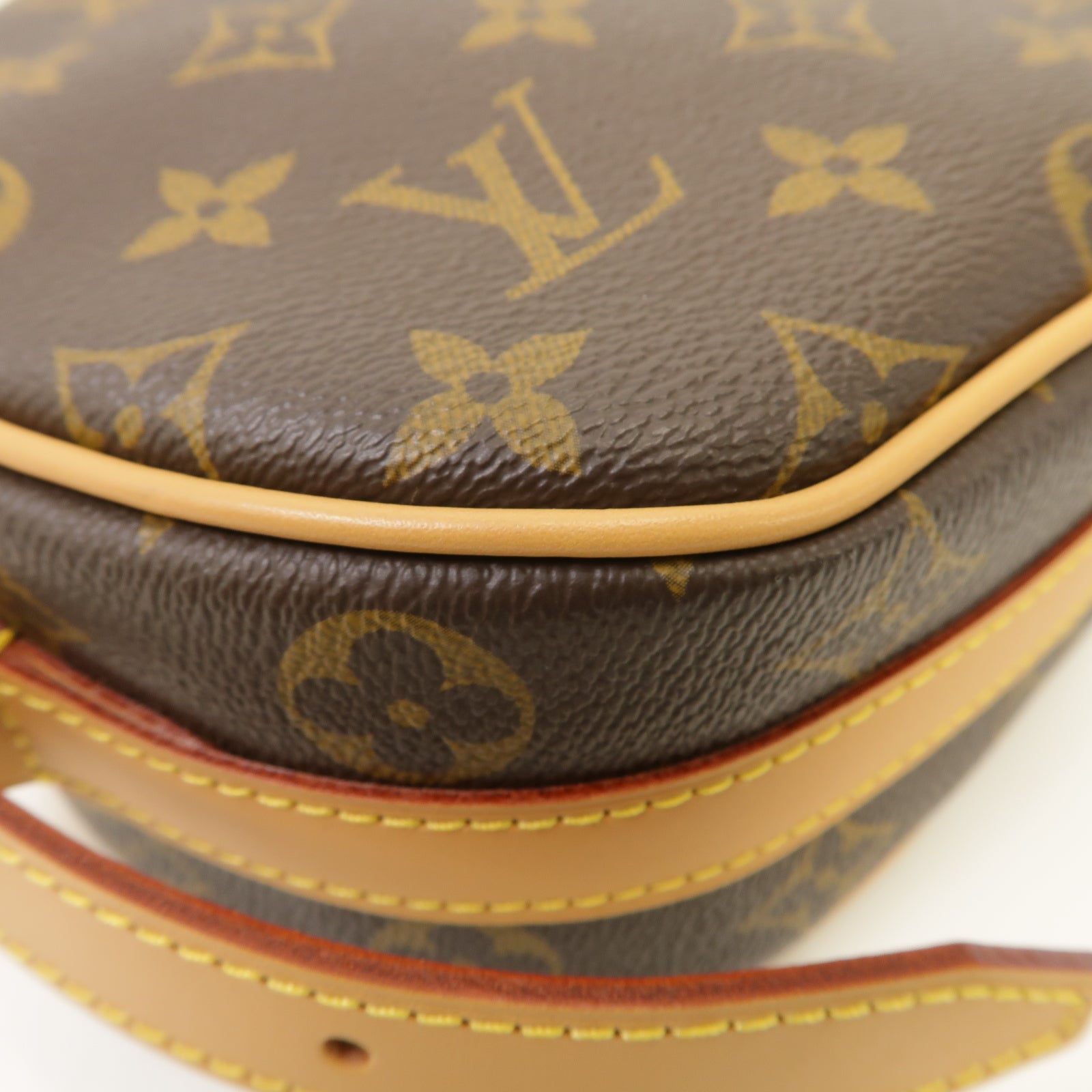 LOUIS VUITTON Monogram Boite Chapeau Souple PM金扣肩背袋棕色