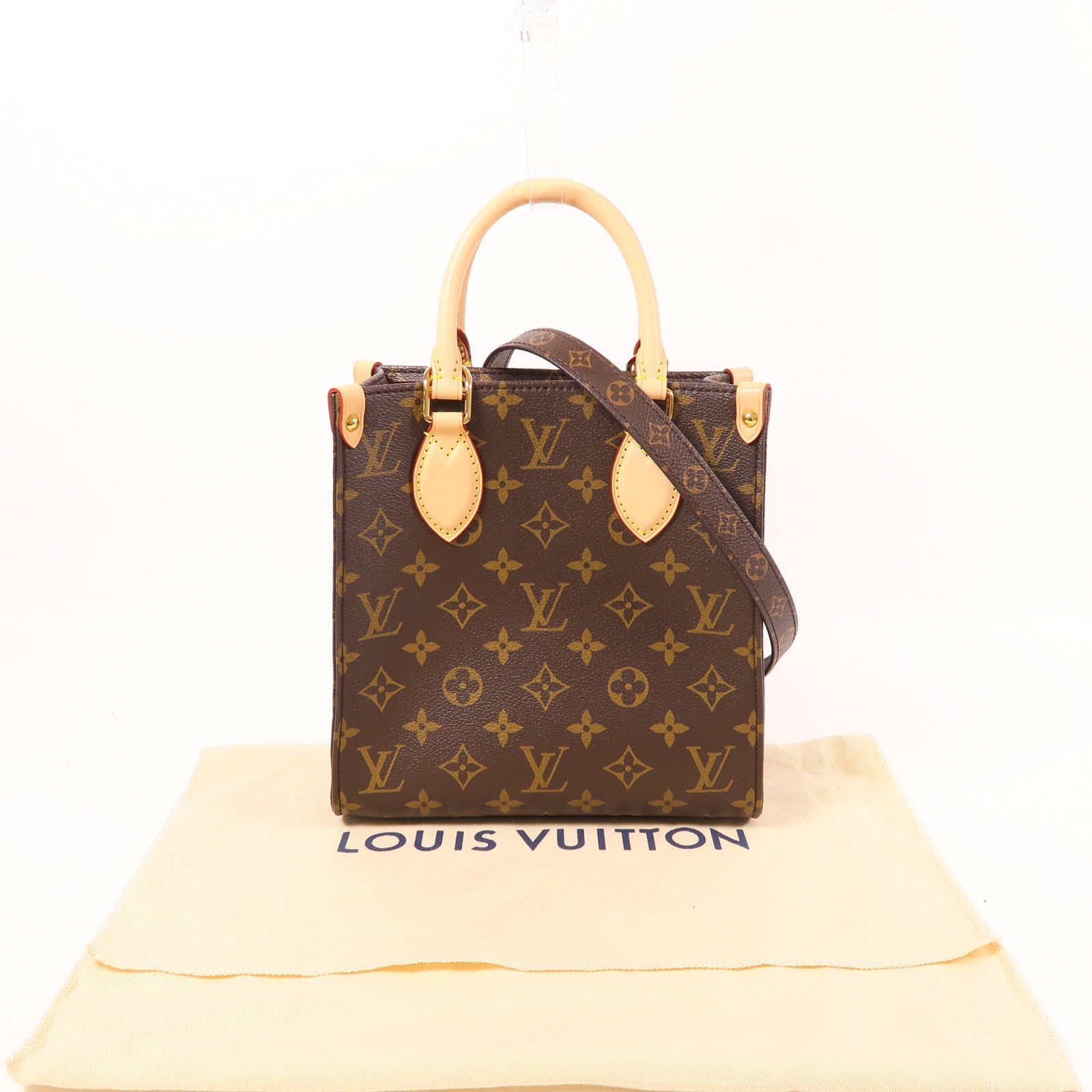LOUIS VUITTON LV GHW Sac Plat BB 2 Way Shoulder Bag M46265 Monogram Brown