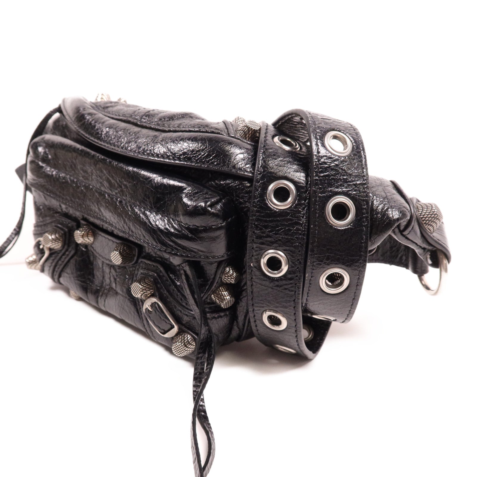 BALENCIAGA 牛皮皮革Cagole Belt Pack銀扣腰包