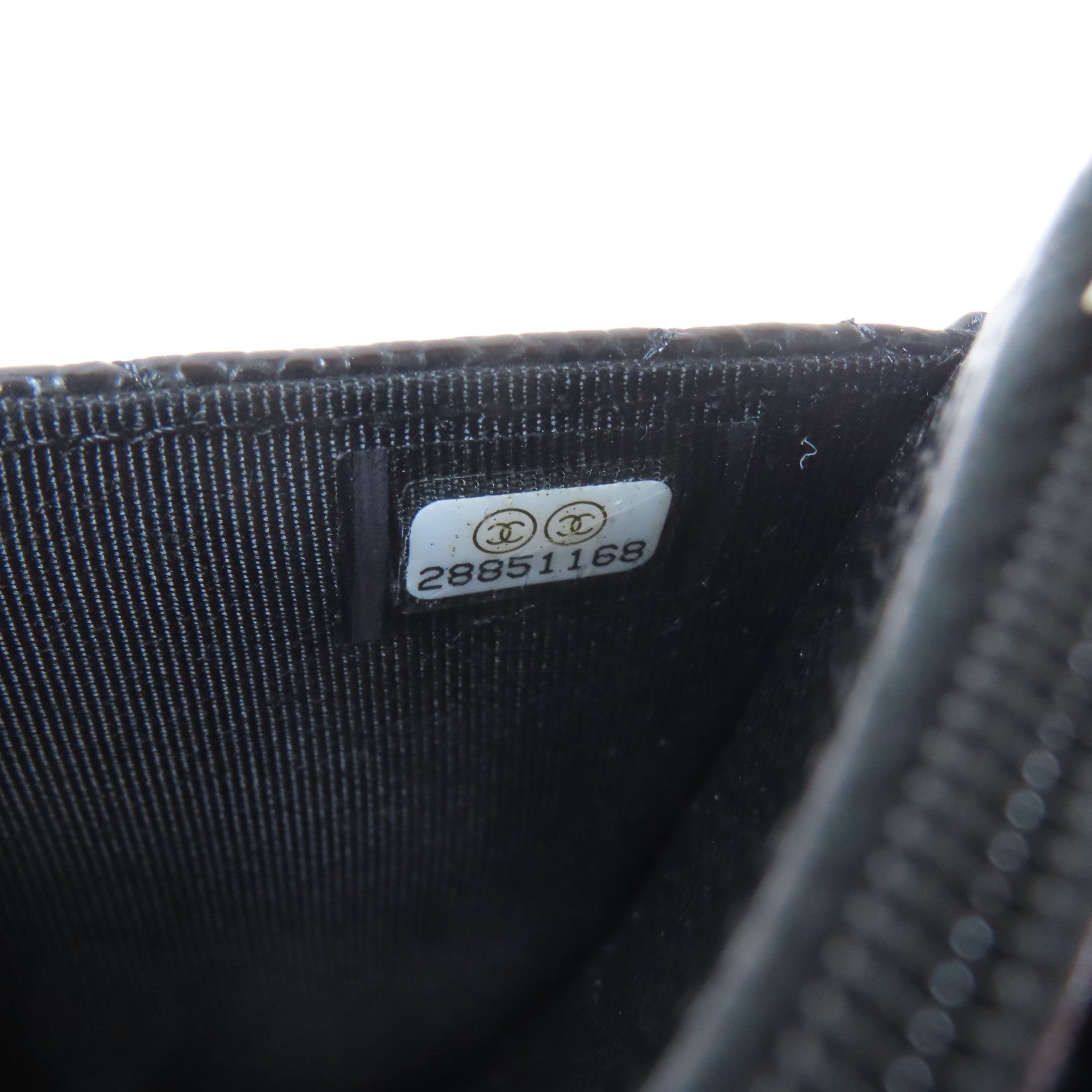 CHANEL 菱格Caviar皮革Wallet On Chain銀扣鏈帶肩背袋黑色