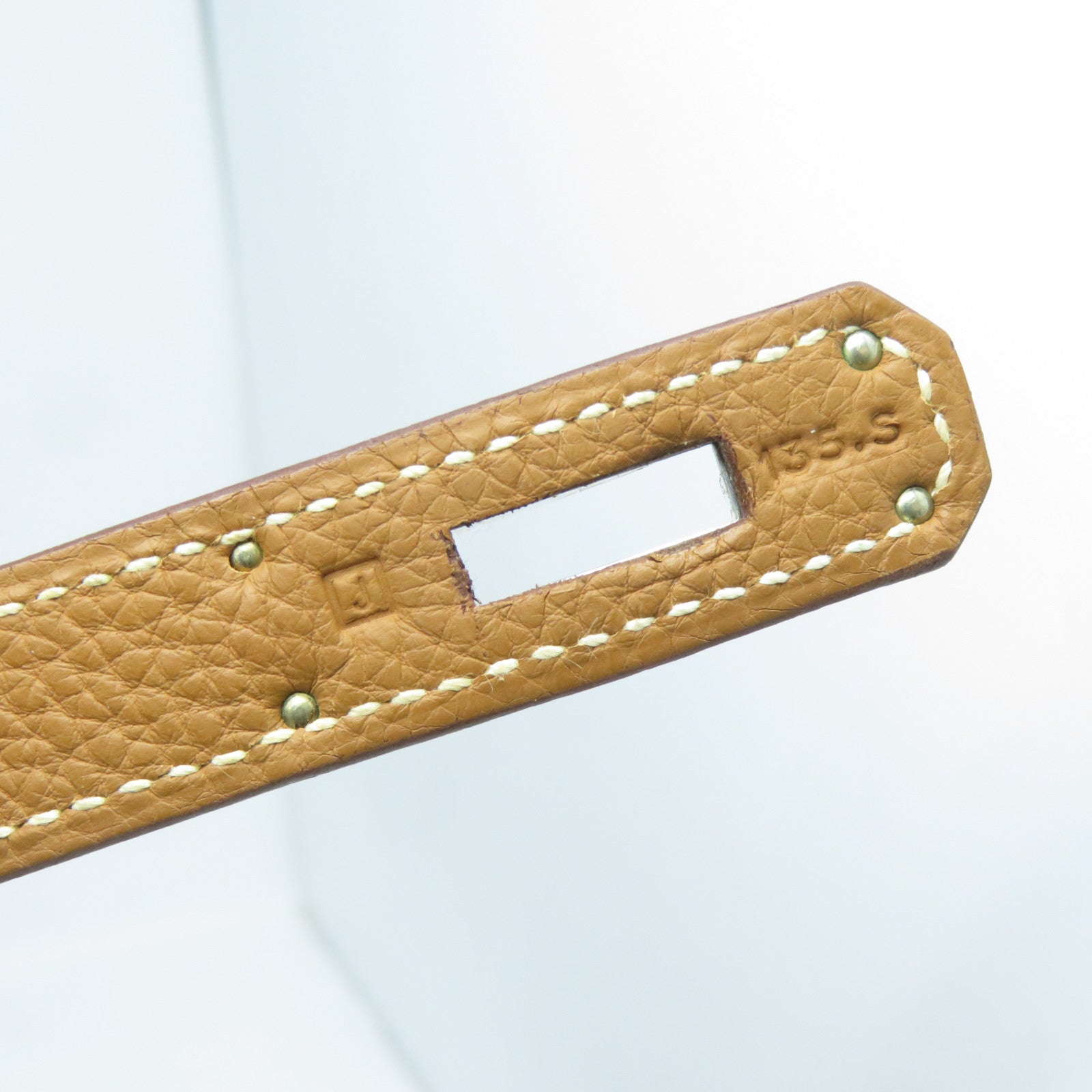 HERMES 【激減優惠】Togo皮革Kelly 35銀扣手挽肩背兩用袋Gold經典駝色