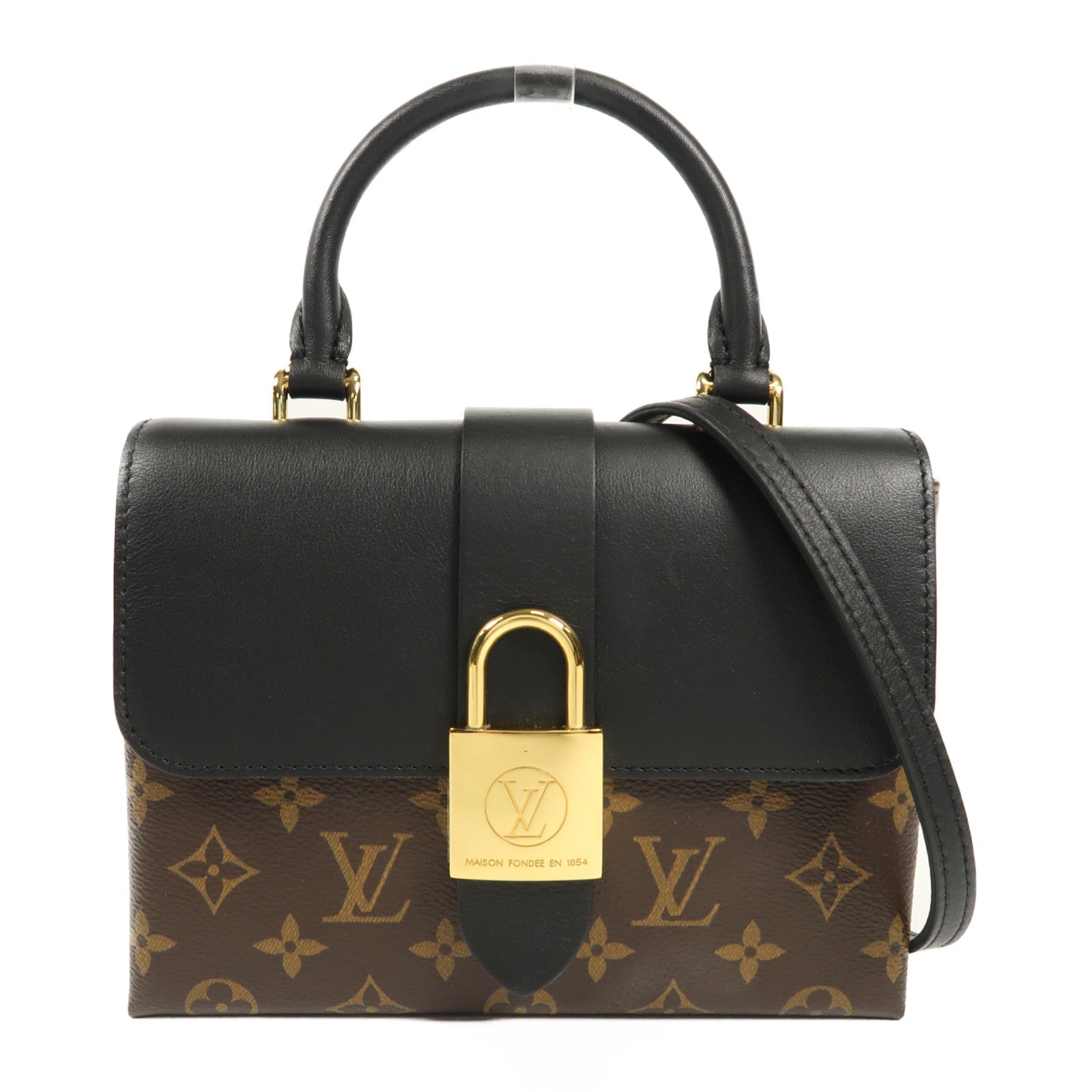 LOUIS VUITTON LV GHW Locky BB 2way Shoulder Handbag M44141 Monogram Brown/Black