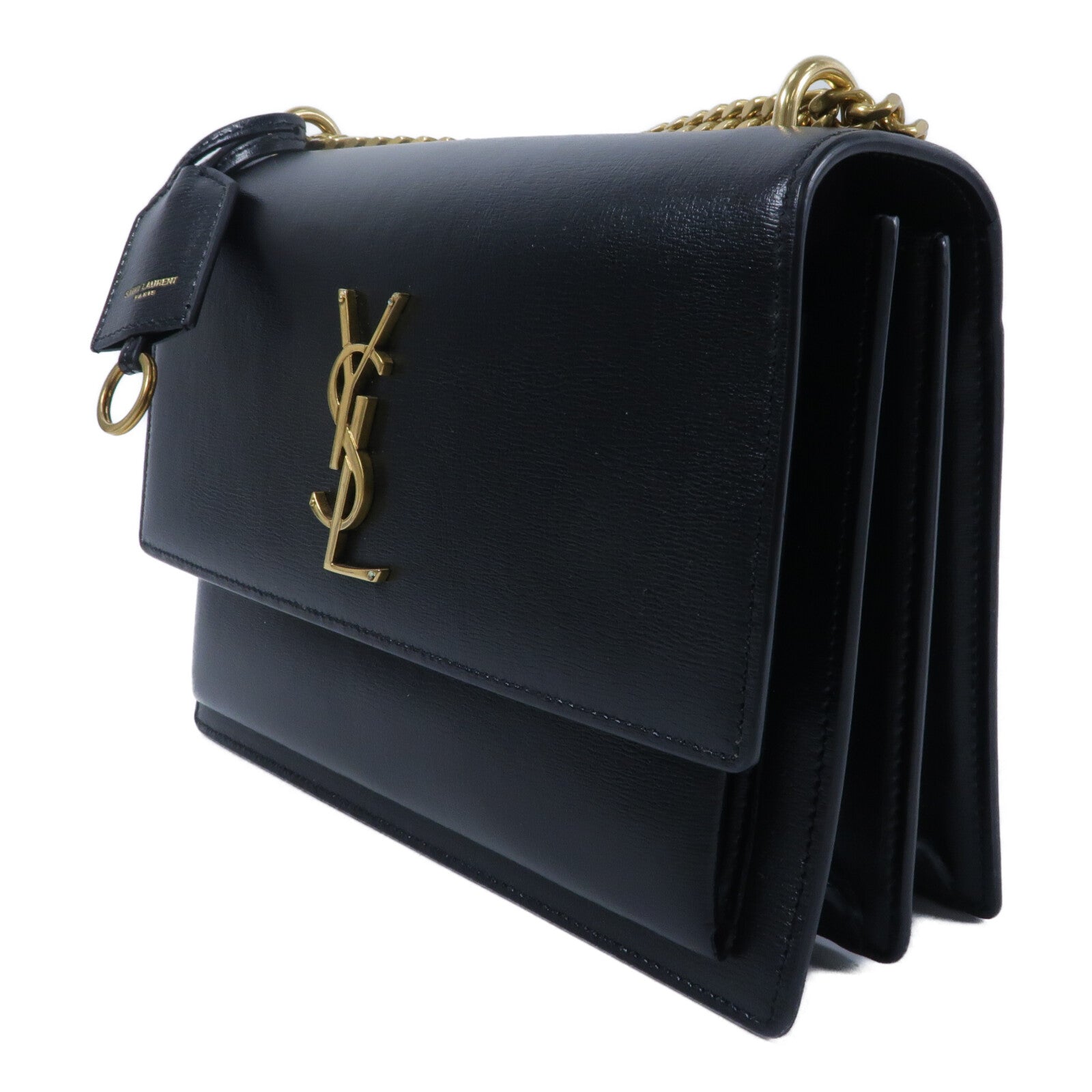 SAINT LAURENT 牛皮皮革Sunset Medium鏈帶肩背袋