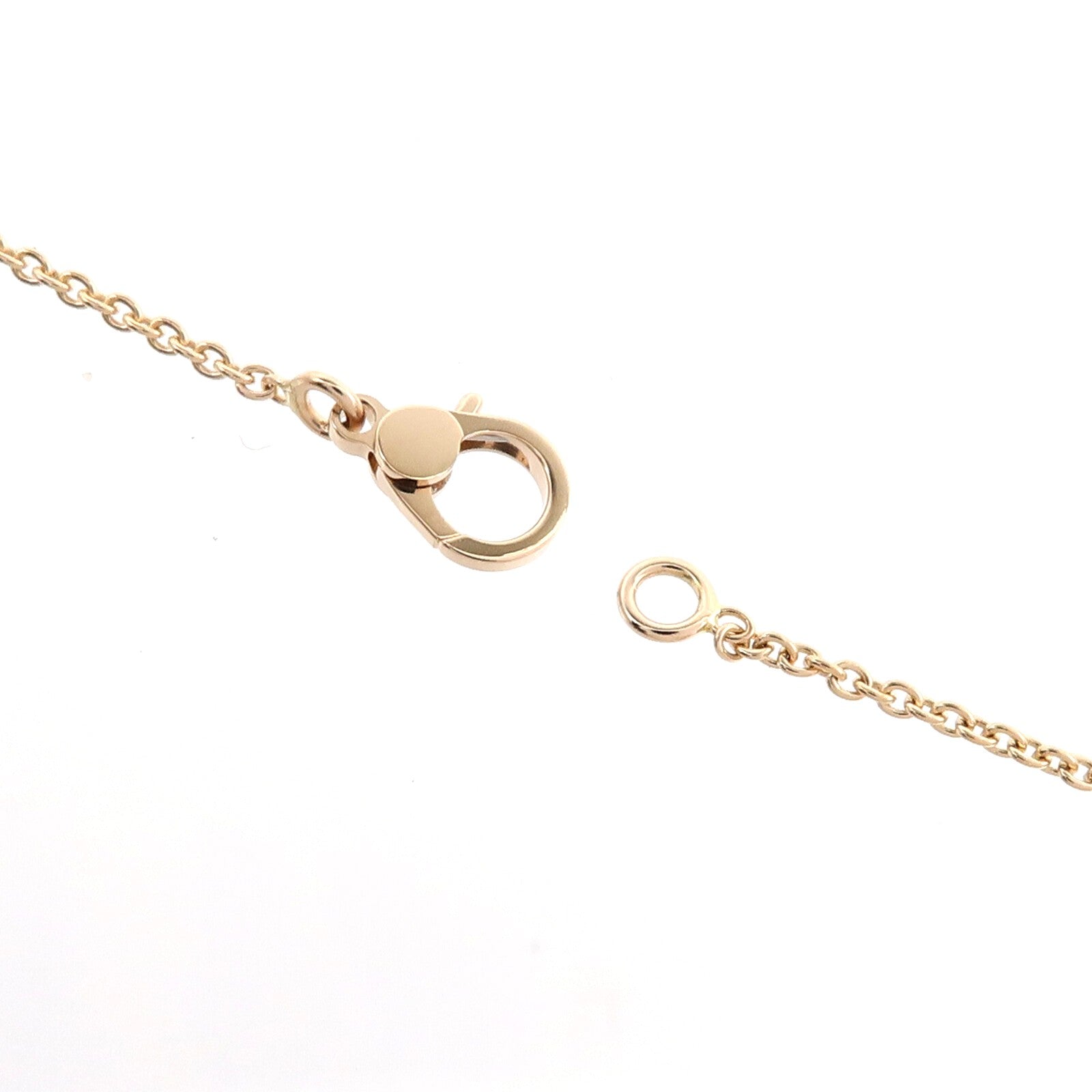 HERMES 18K玫瑰金Finesse Pendant鑽石項鍊