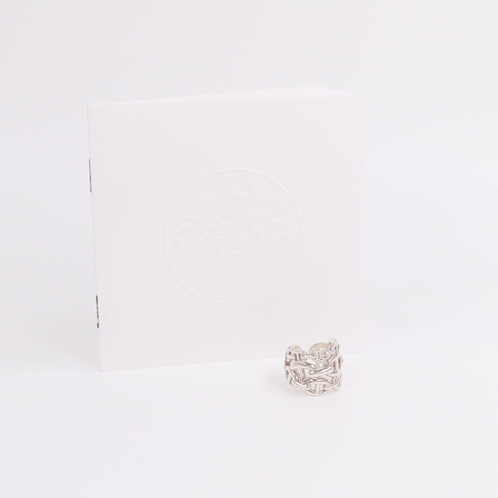 HERMES 925純銀Chaine d'ancre Enchainee Ring戒指