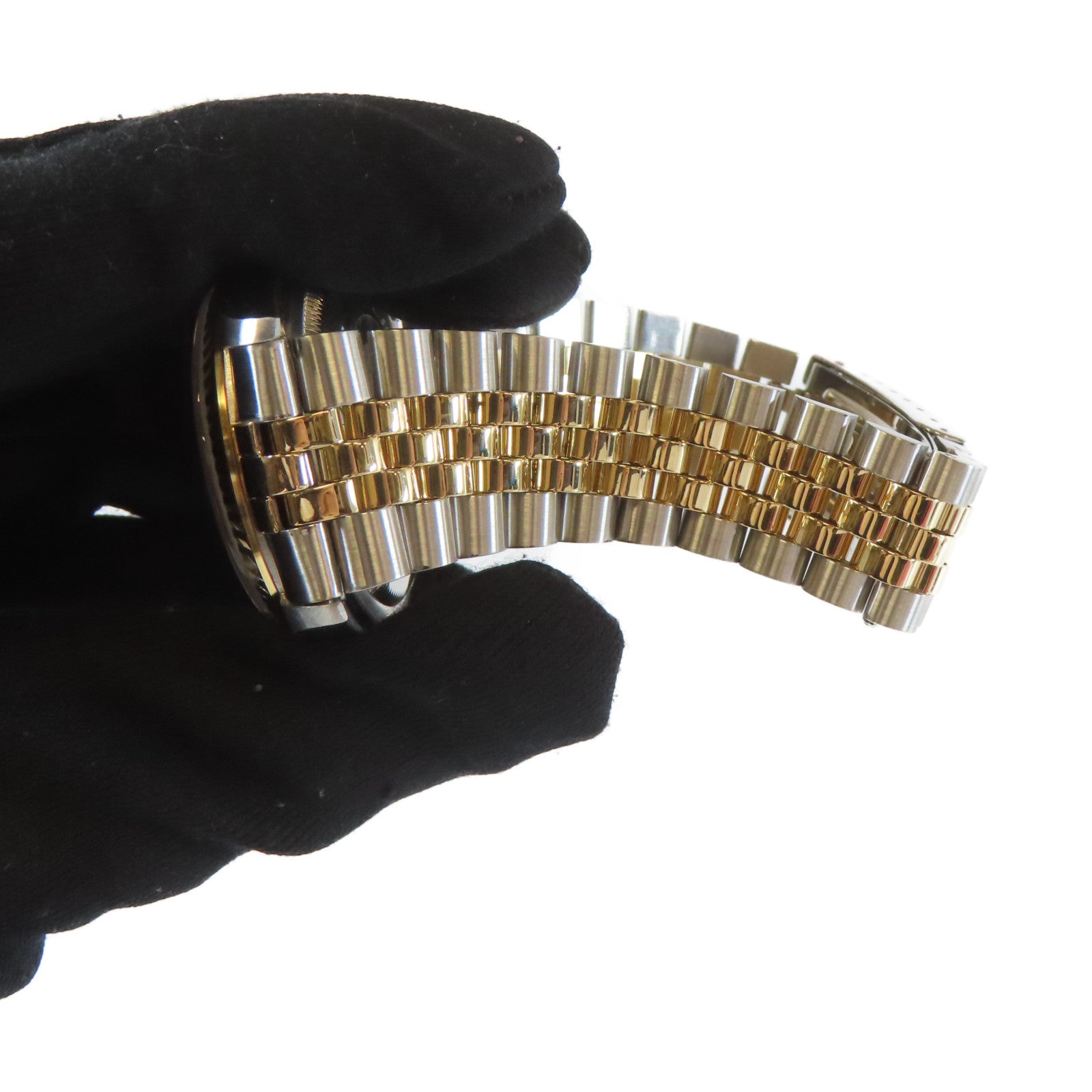 ROLEX 不鏽鋼/18K黃金Datejust自動機芯手錶藍色#17.5cm